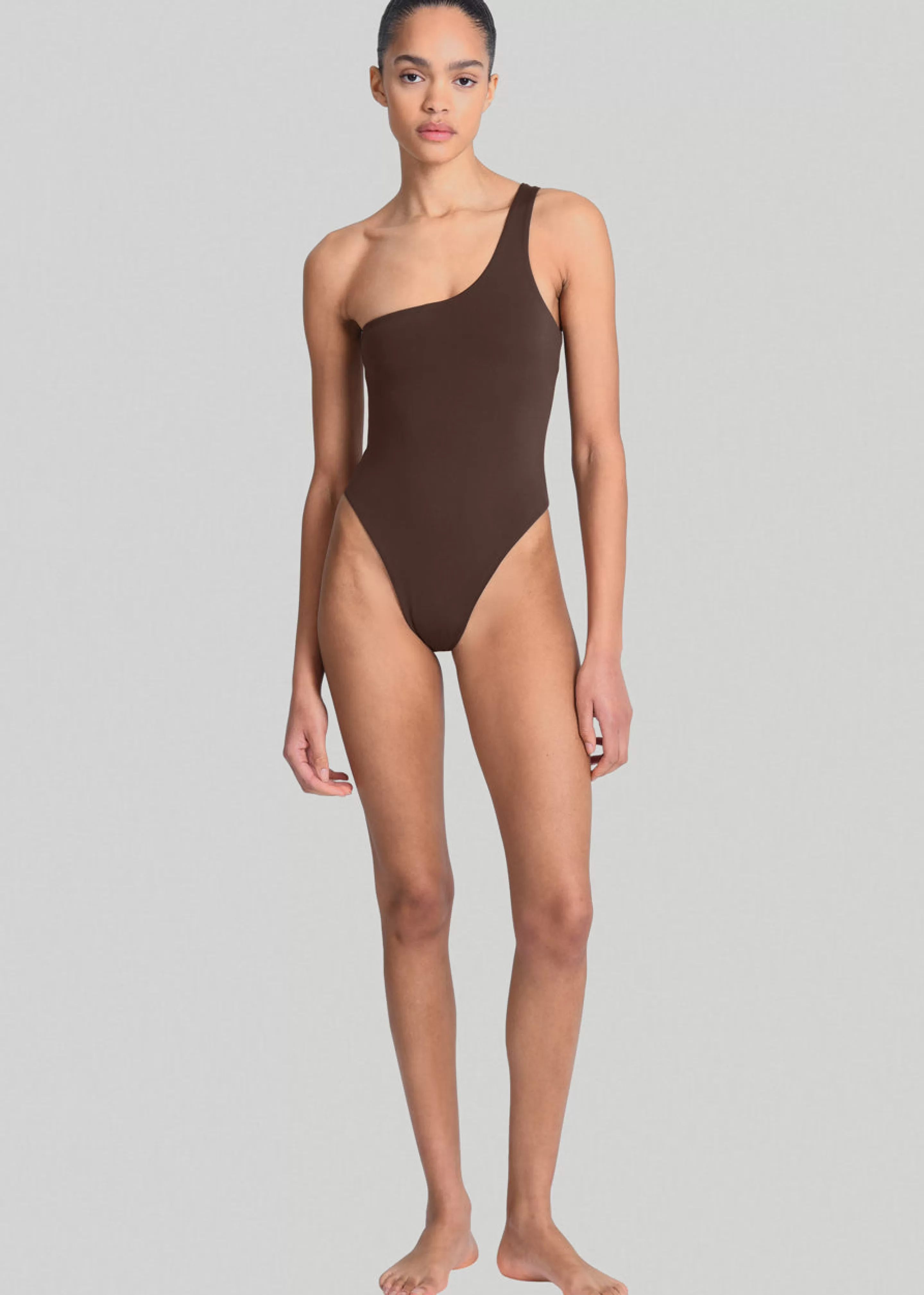 Swimwear | The Frankie Shop Aexae One Shoulder One Piece Brown