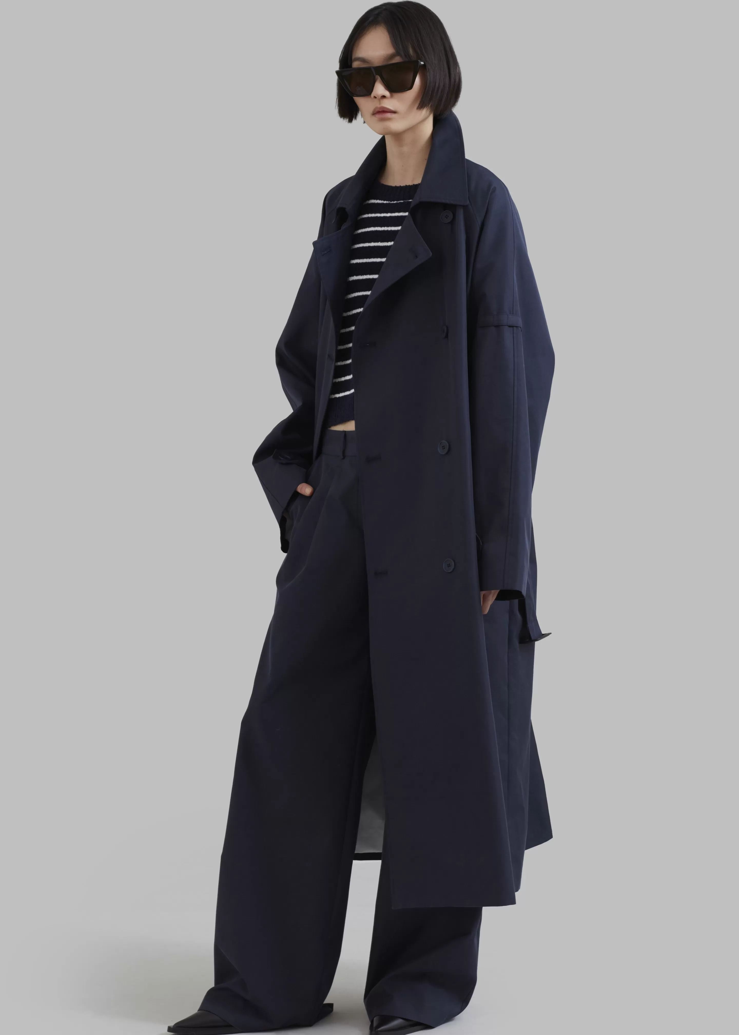 Outerwear | The Frankie Shop Anderson Trench Coat Dark Navy