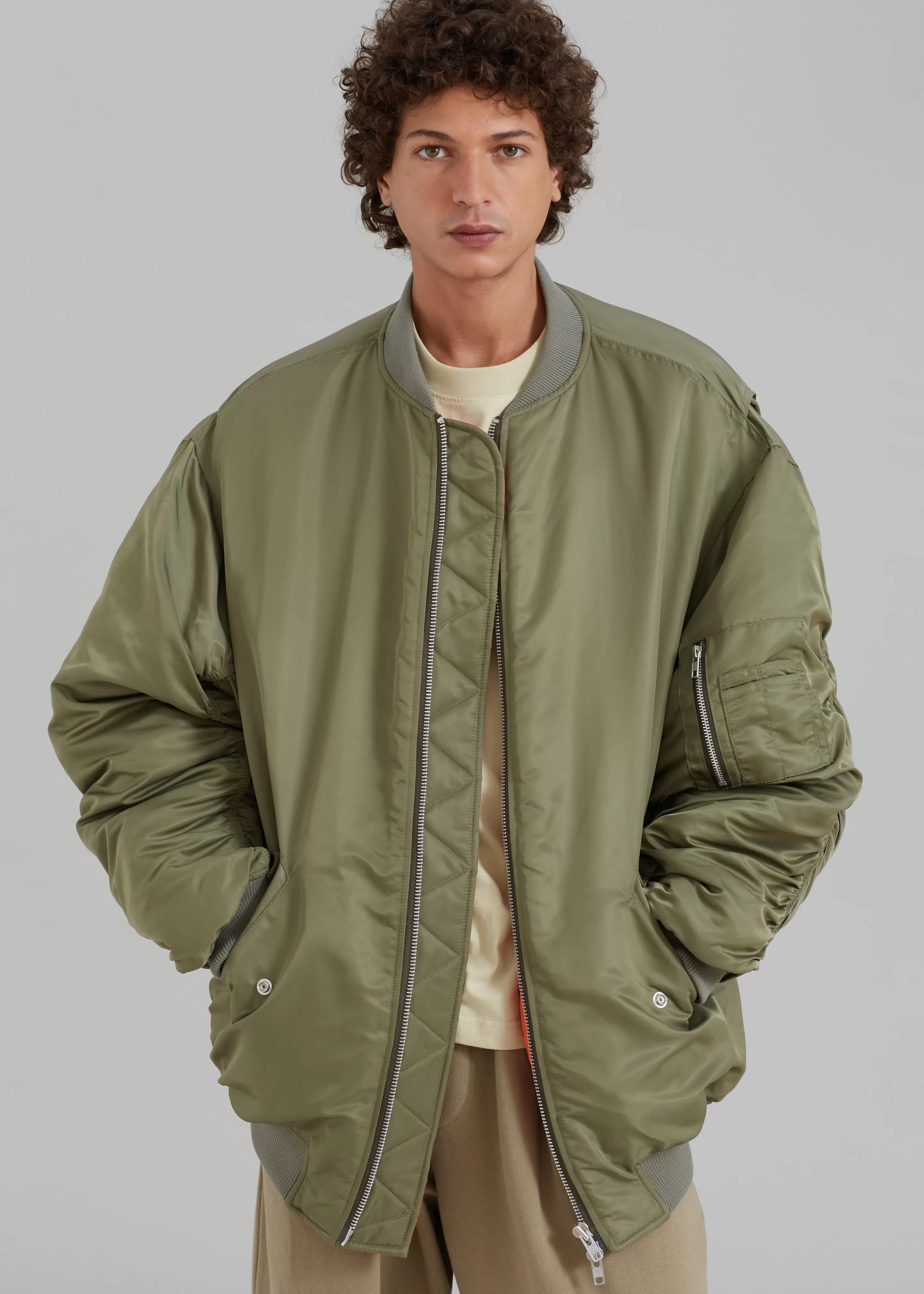 Outerwear | The Frankie Shop Antwan Oversized Bomber Green