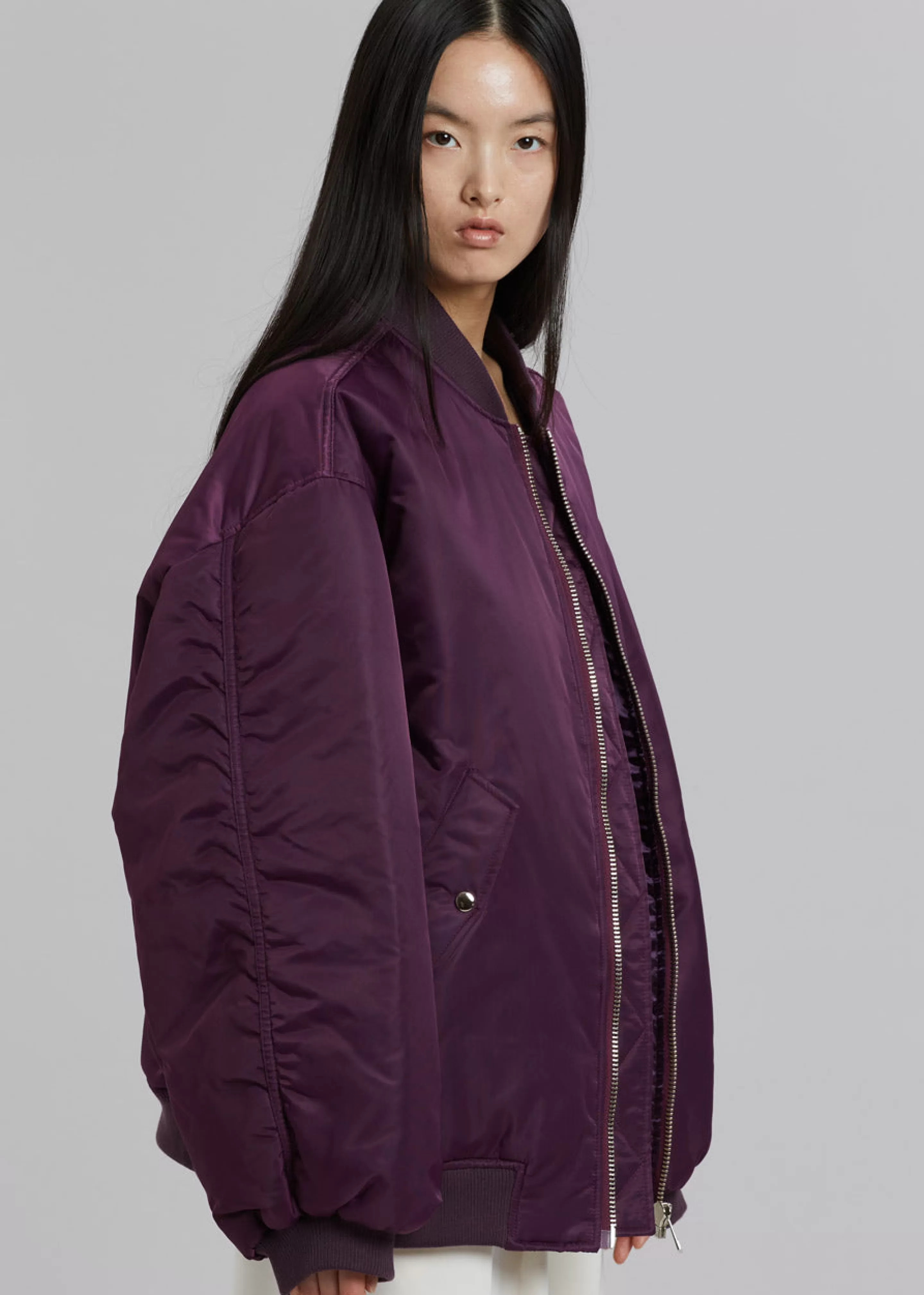 Outerwear | The Frankie Shop Astra Bomber Jacket Royal Purple