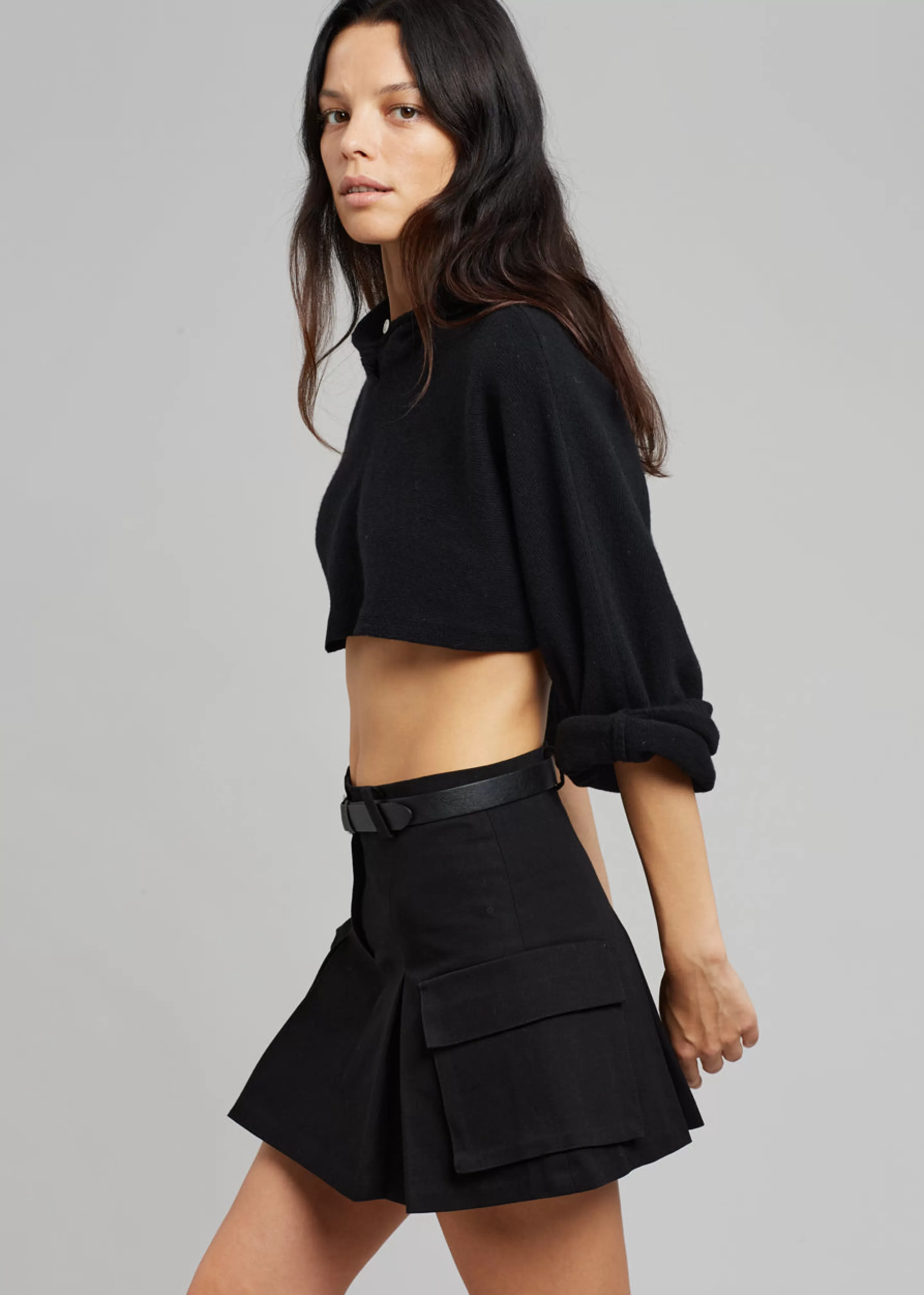 Bottoms | The Frankie Shop Audrey Cargo Pleated Miniskirt Black