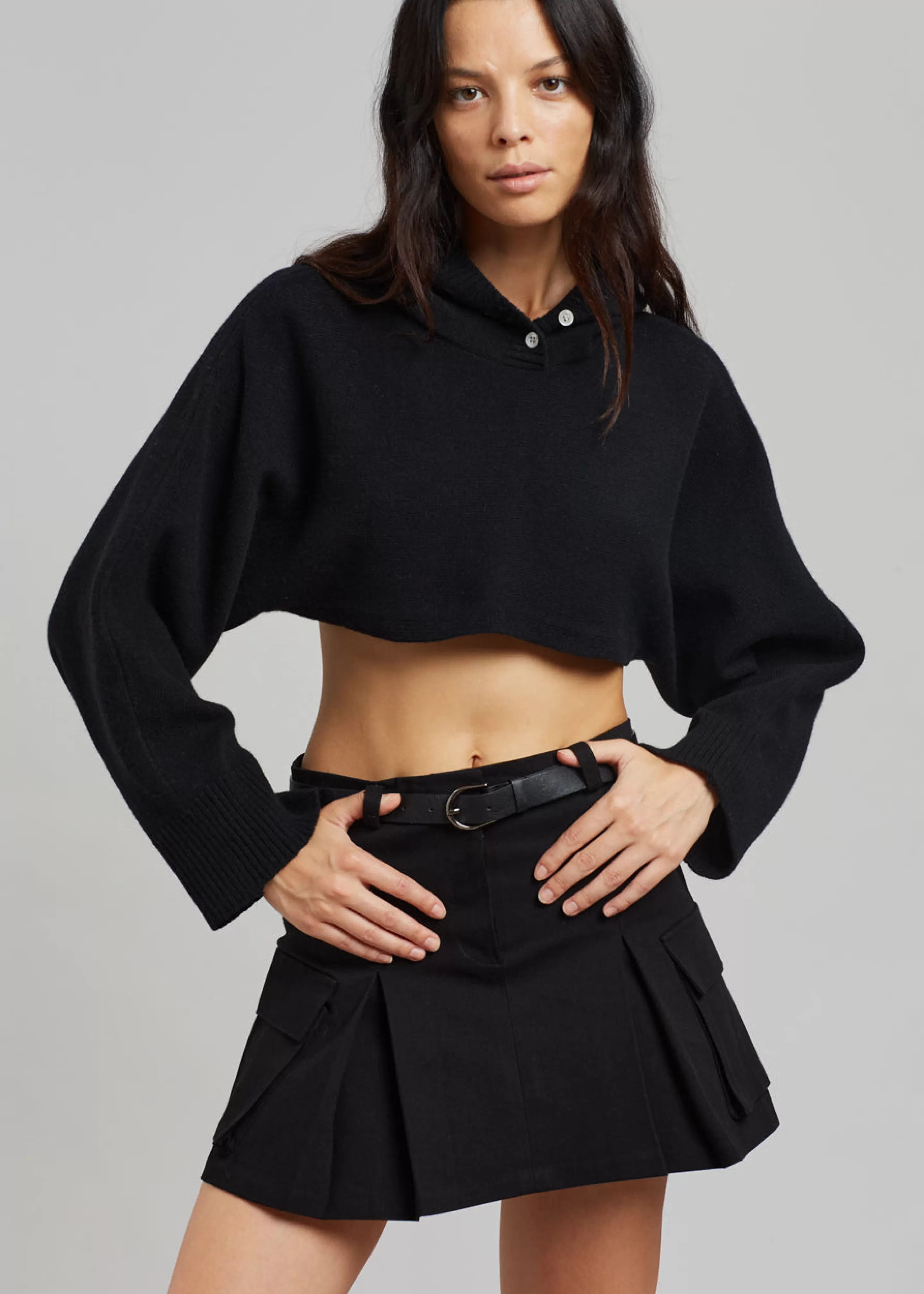 Bottoms | The Frankie Shop Audrey Cargo Pleated Miniskirt Black