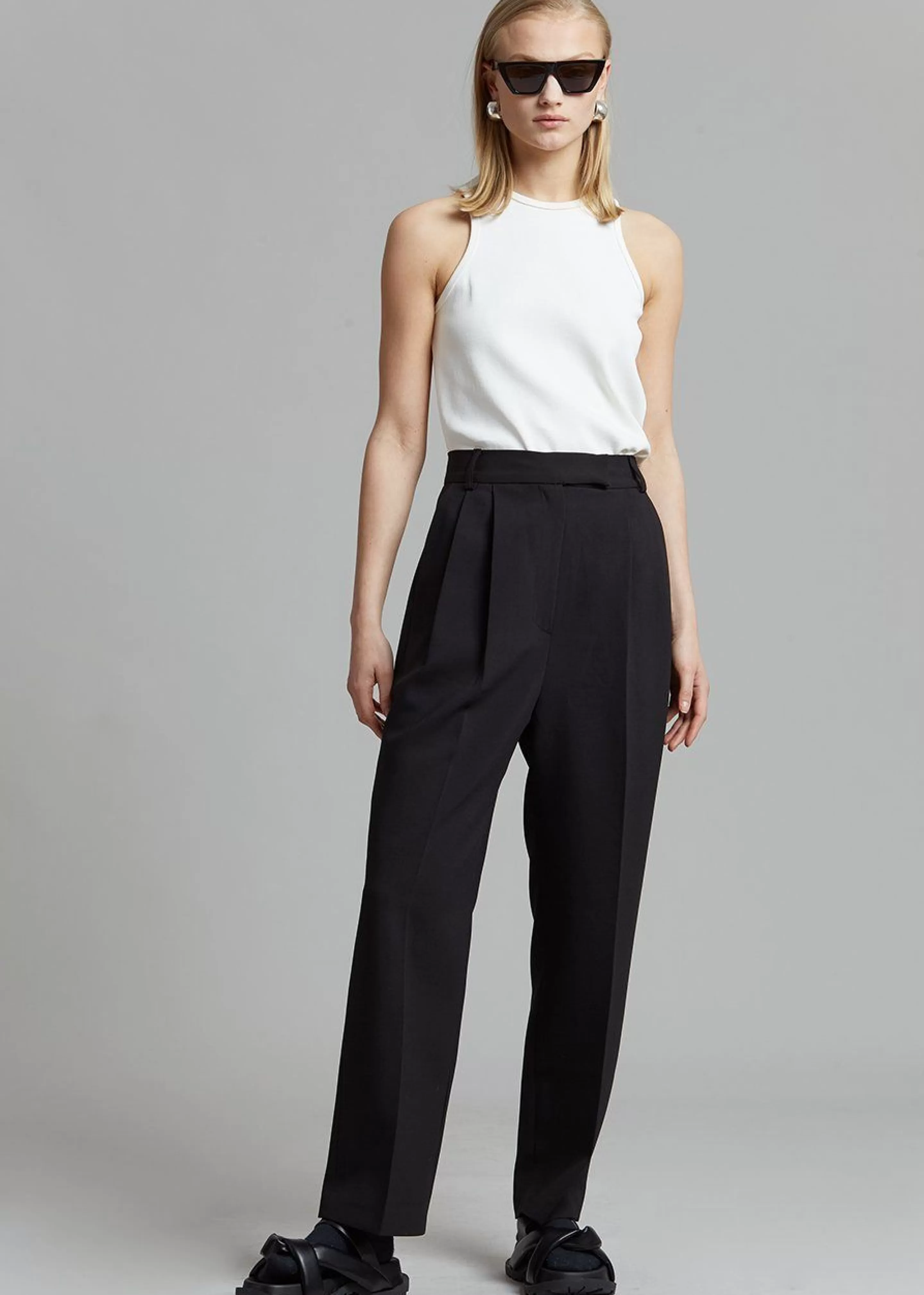 Bottoms | The Frankie Shop Bea Suit Pants Black