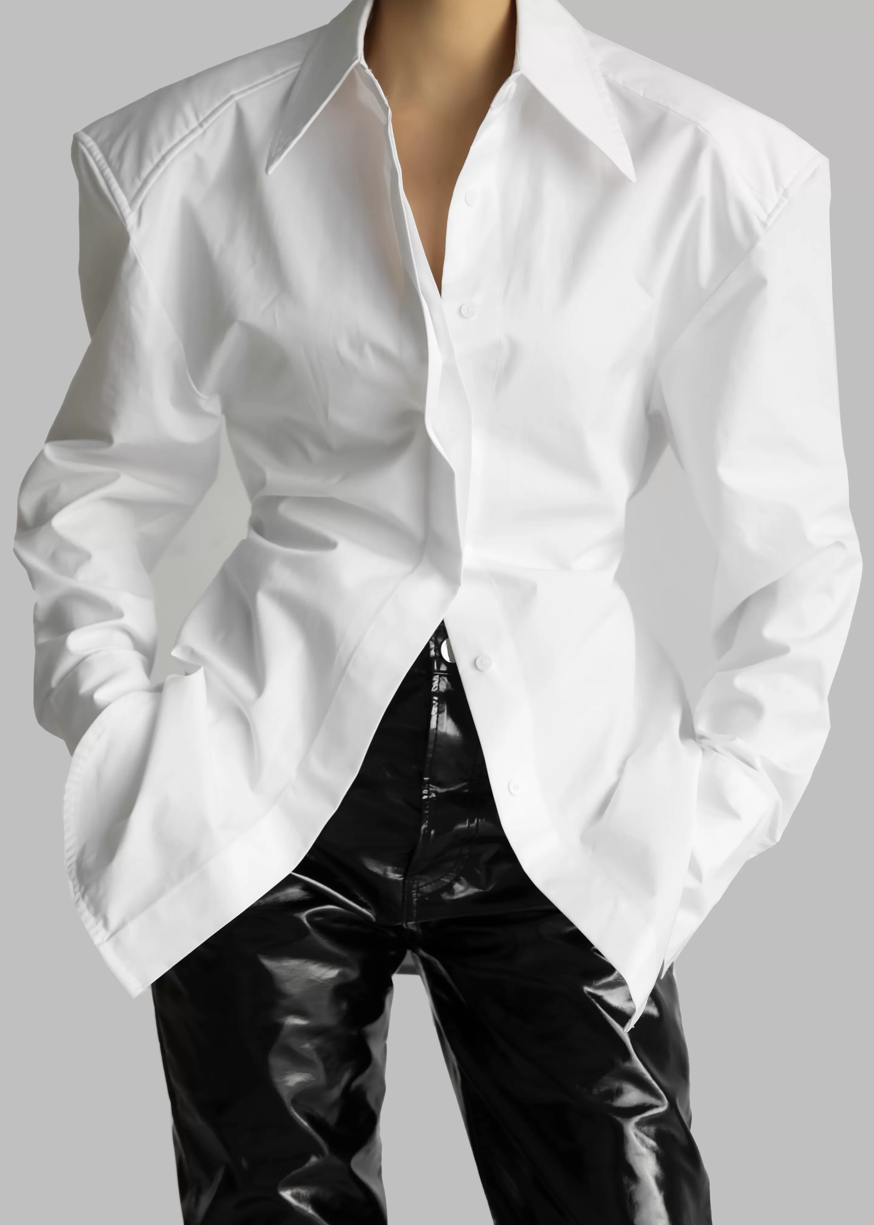 Tops | The Frankie Shop Bec Padded Shirt White