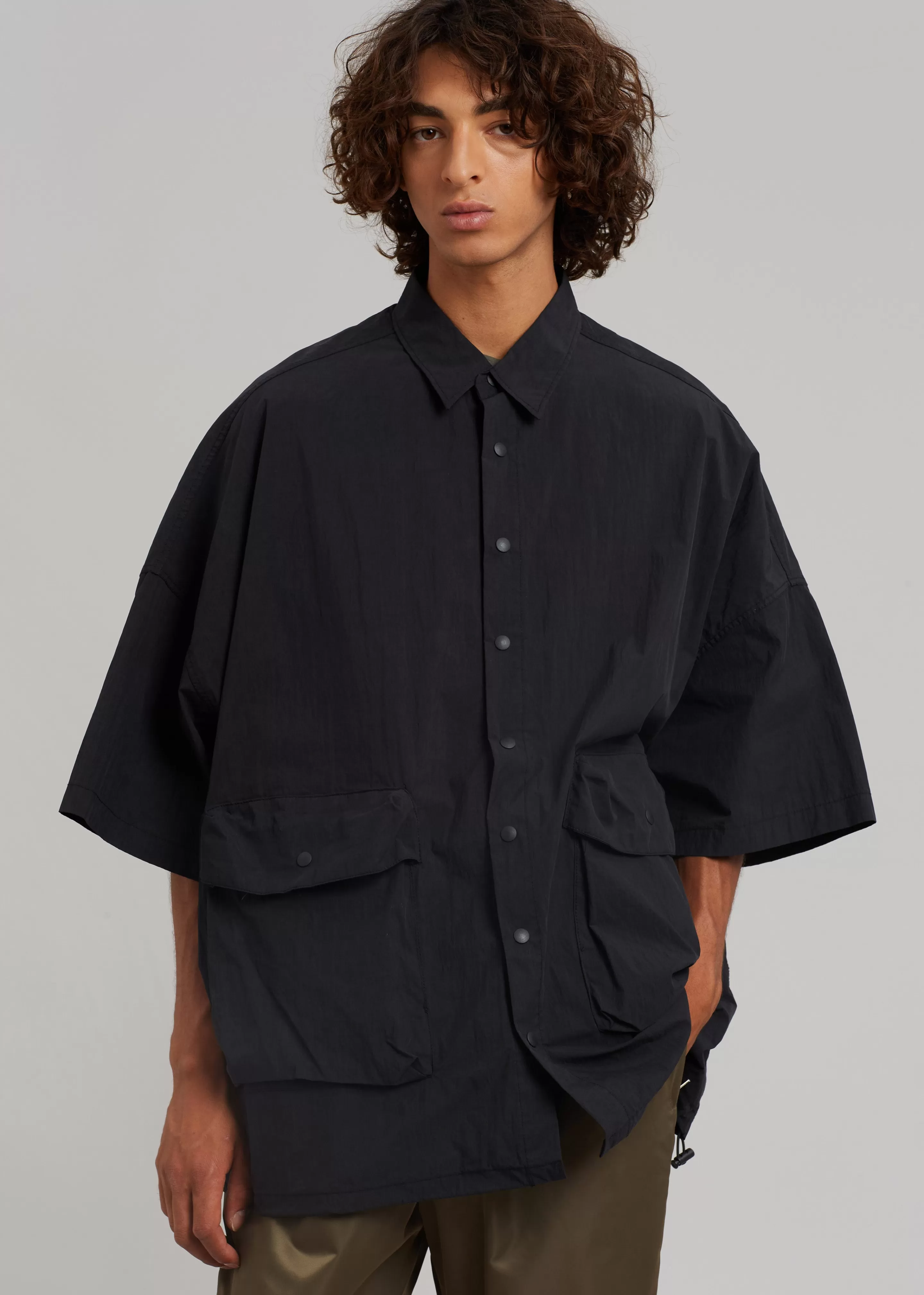 Tops | The Frankie Shop Bedri Cargo Shirt Black