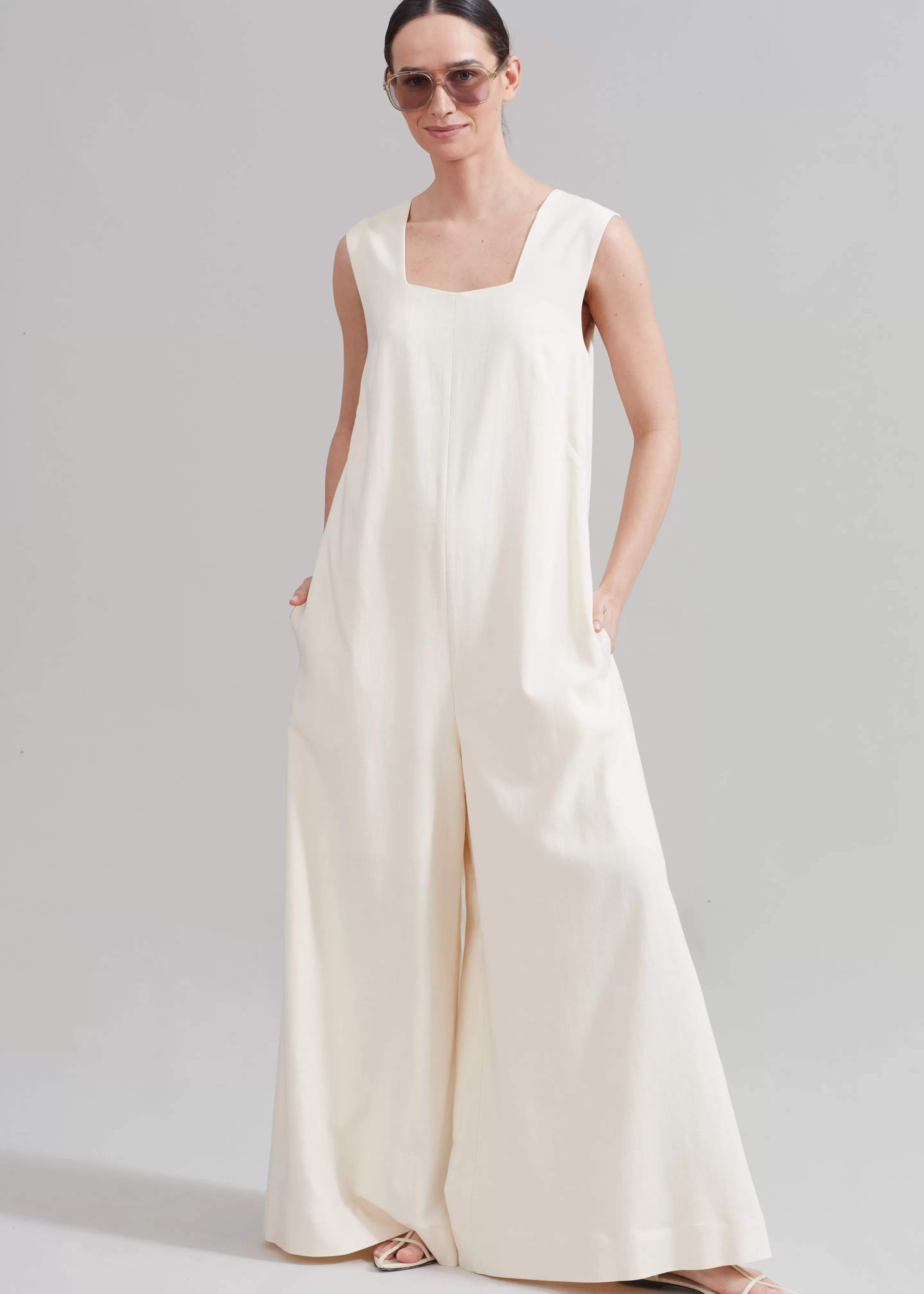 Jumpsuits | The Frankie Shop By Malene Birger Ritta Jumpsuit Vanilla Cream