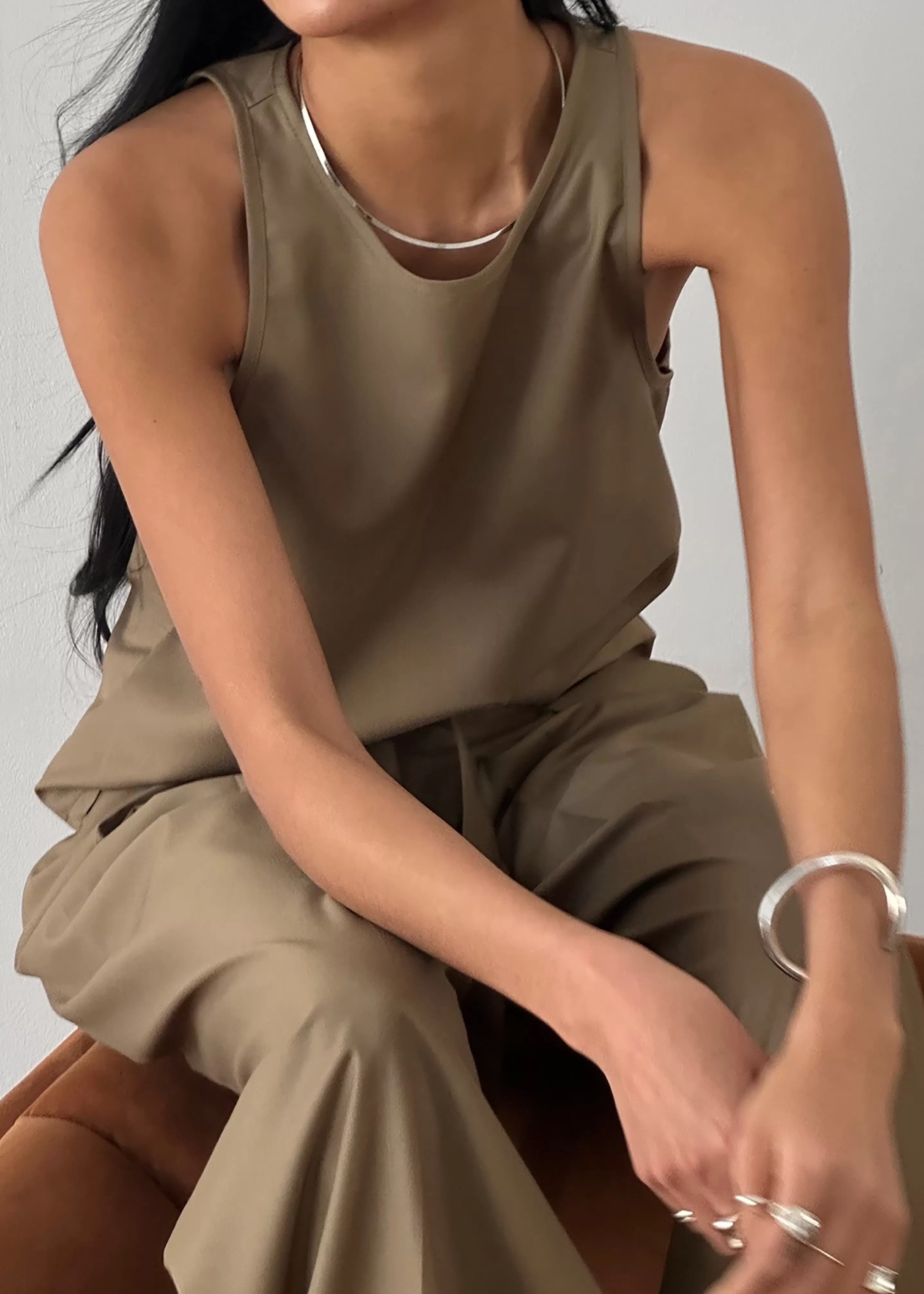 Tops | The Frankie Shop Clay Sleeveless Top Desert Taupe