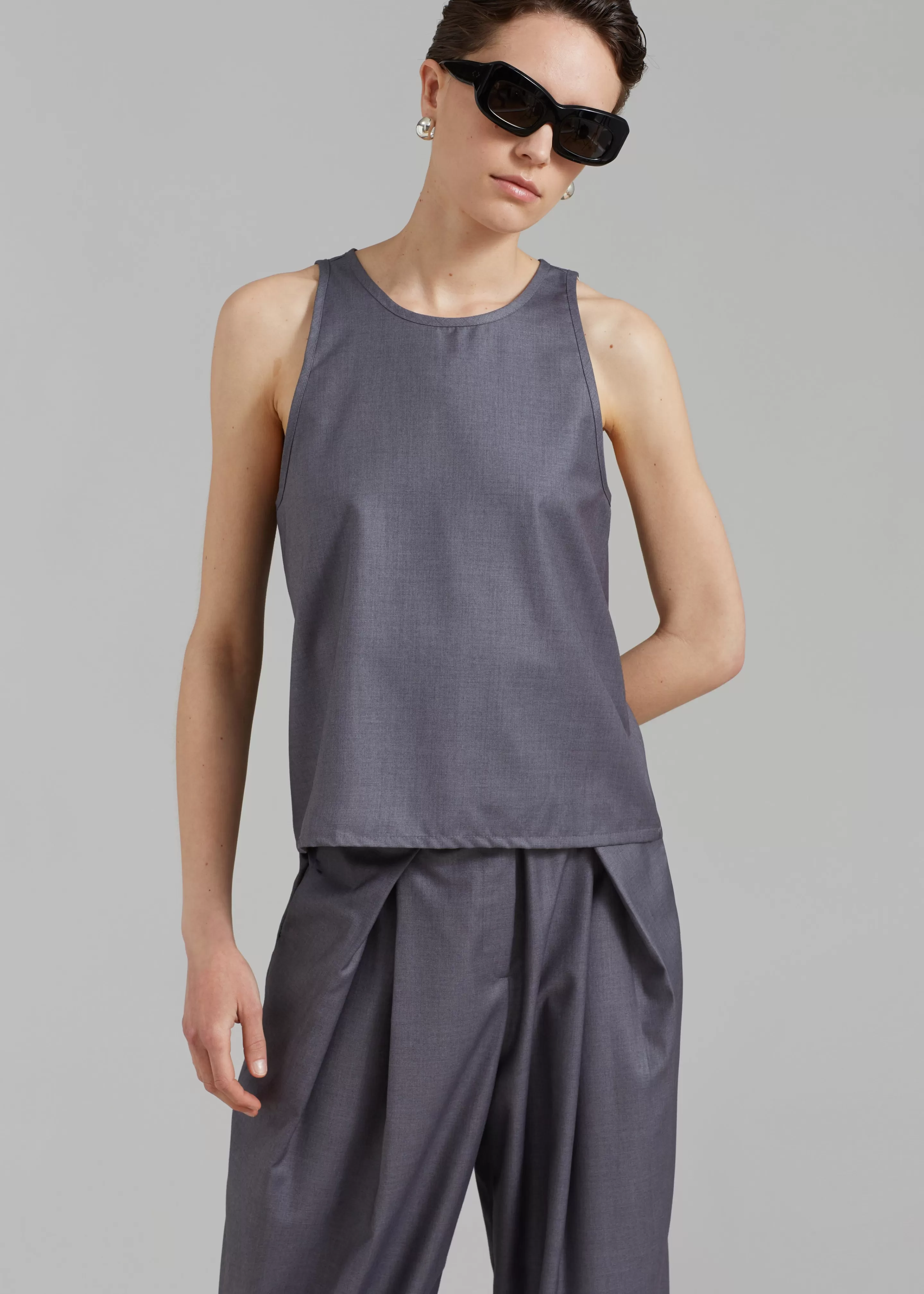 Tops | The Frankie Shop Clay Sleeveless Top Grey