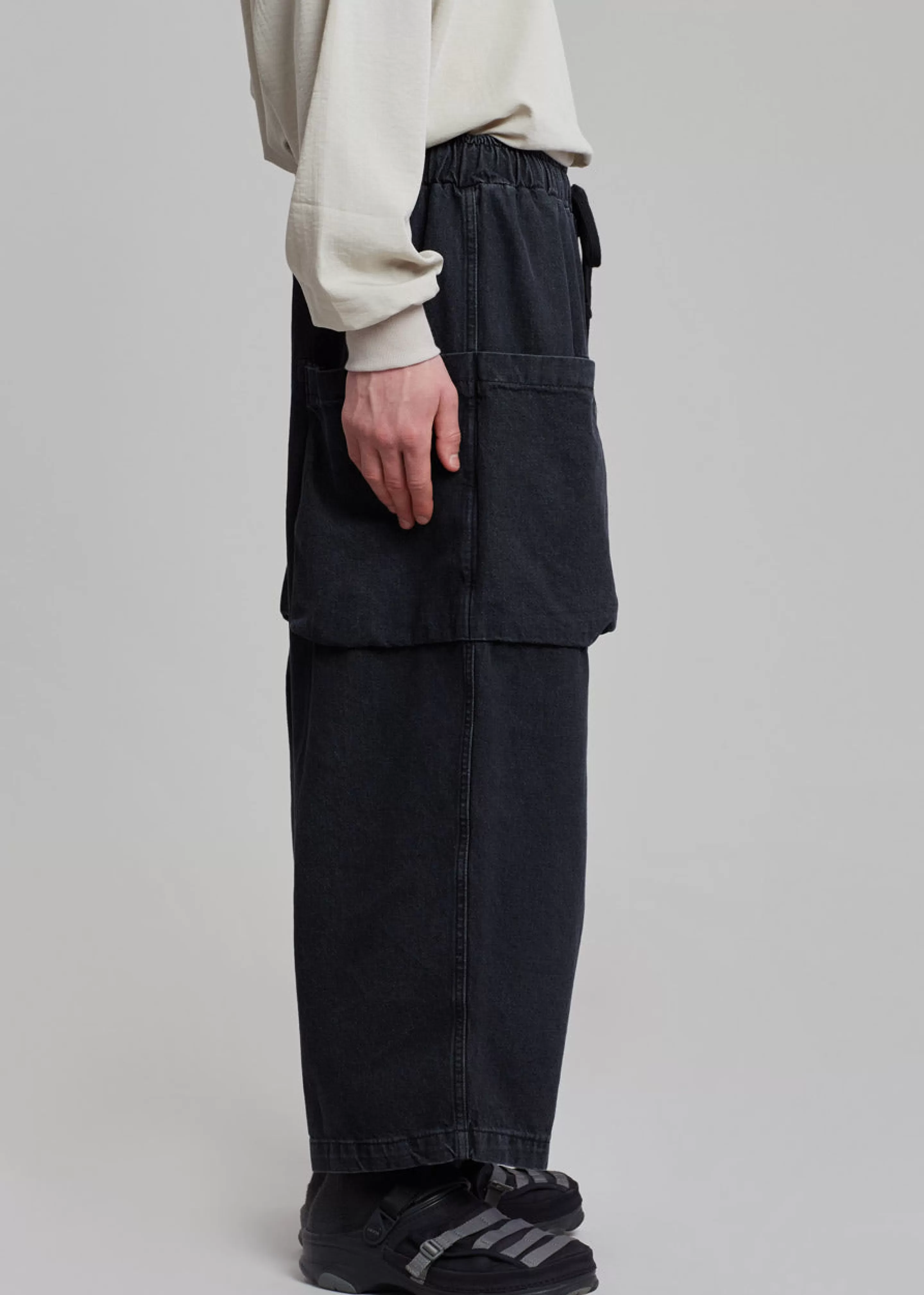 Bottoms | The Frankie Shop Cliff Denim Balloon Pants Black