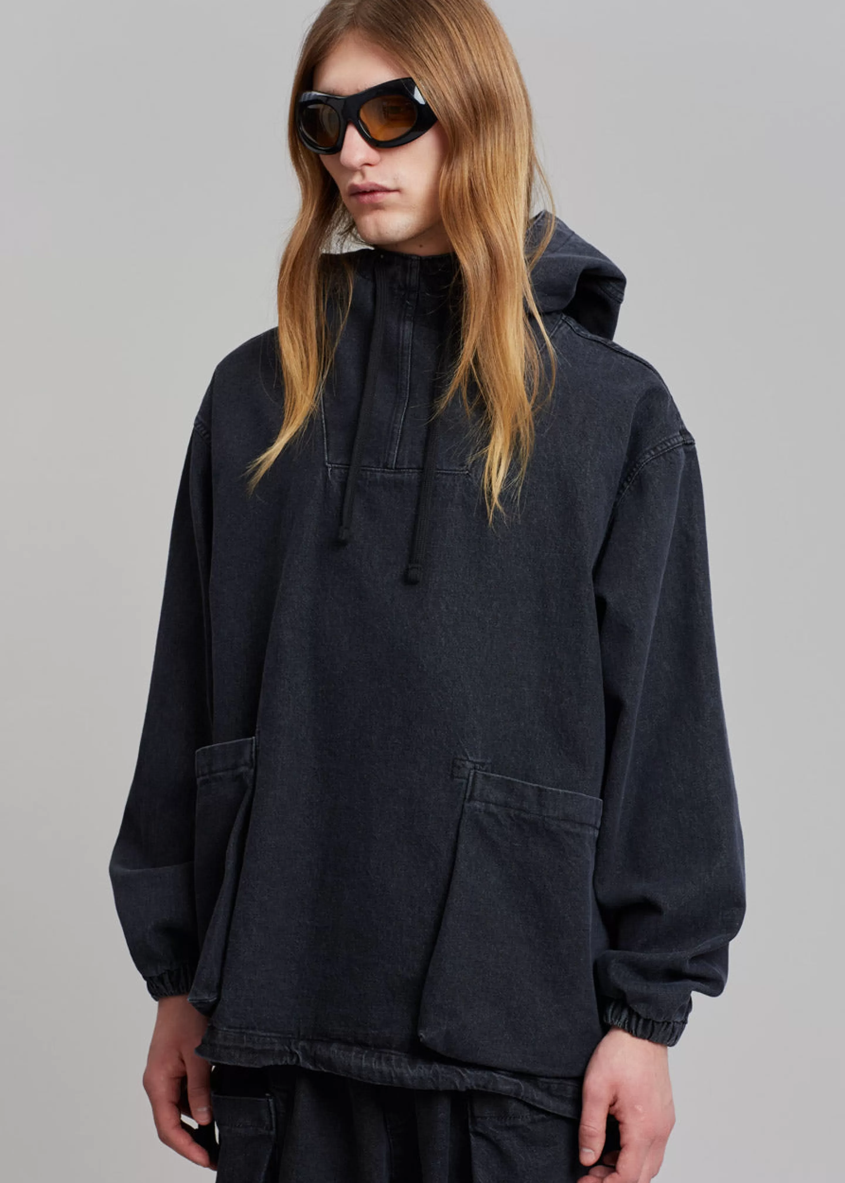 Outerwear | The Frankie Shop Cliff Denim Hoodie Black