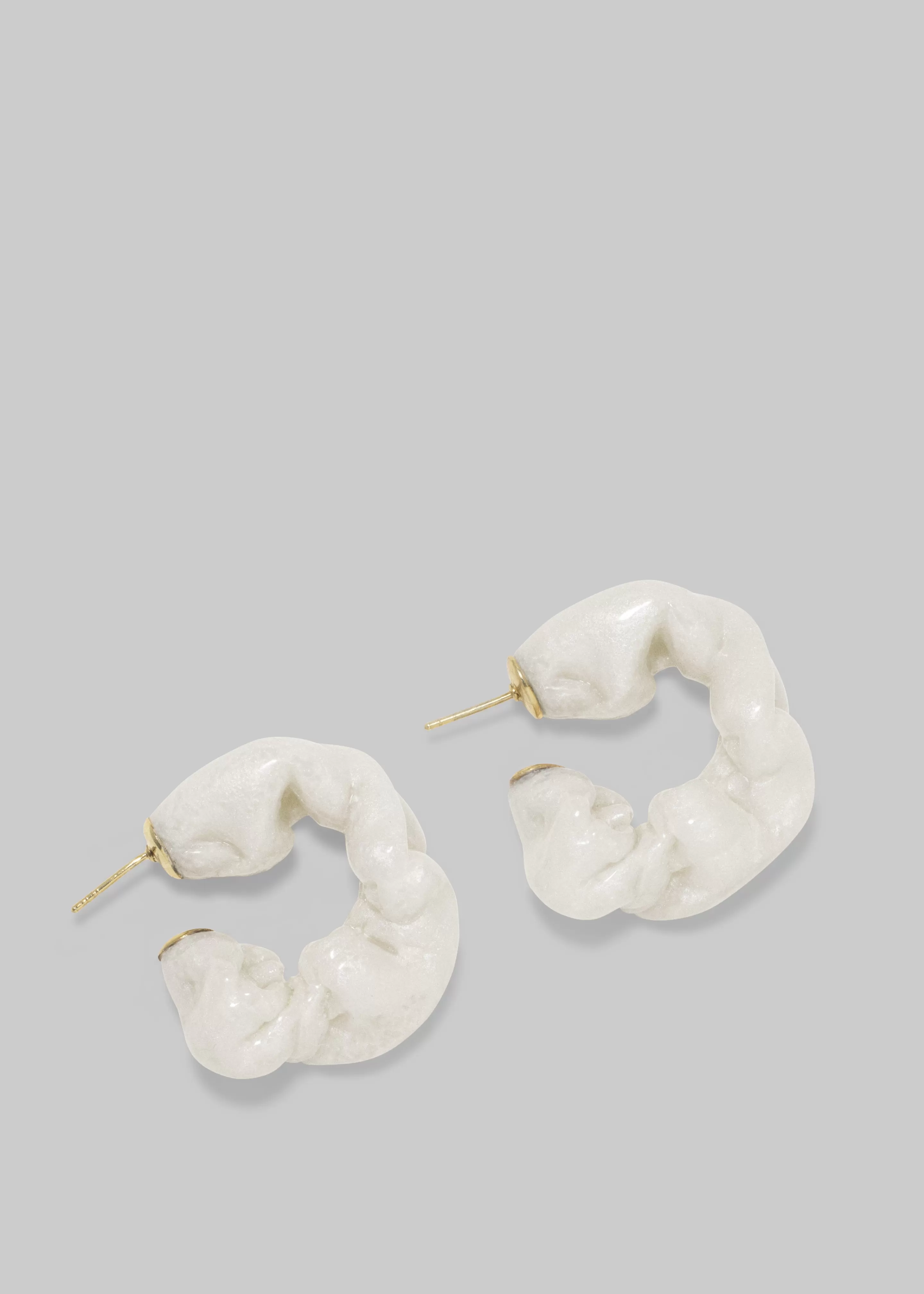 Accessories | The Frankie Shop Completedworks Ruffle Bio-Resin Earrings White