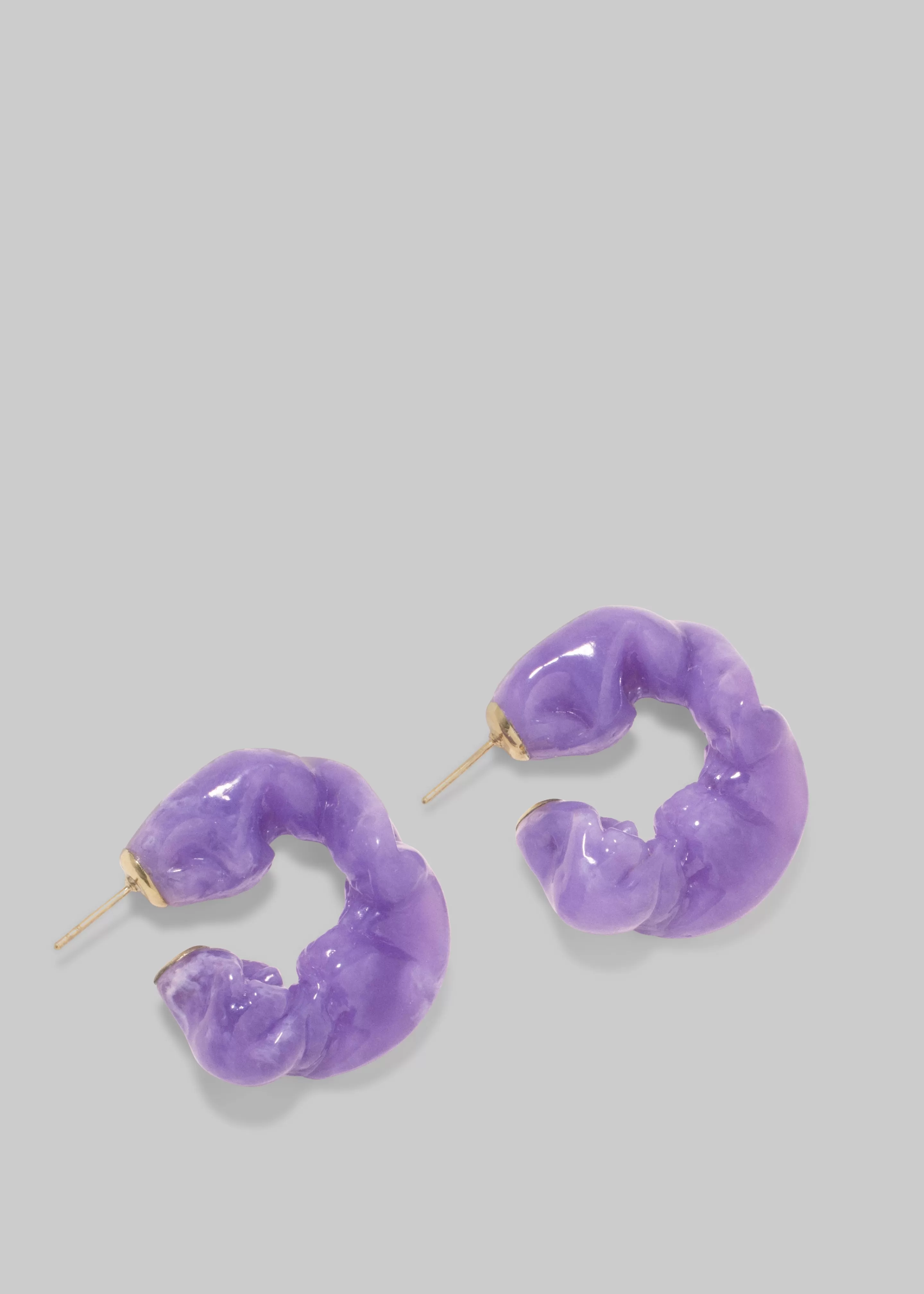 Accessories | The Frankie Shop Completedworks Ruffle Bio-Resin Earrings Lilac