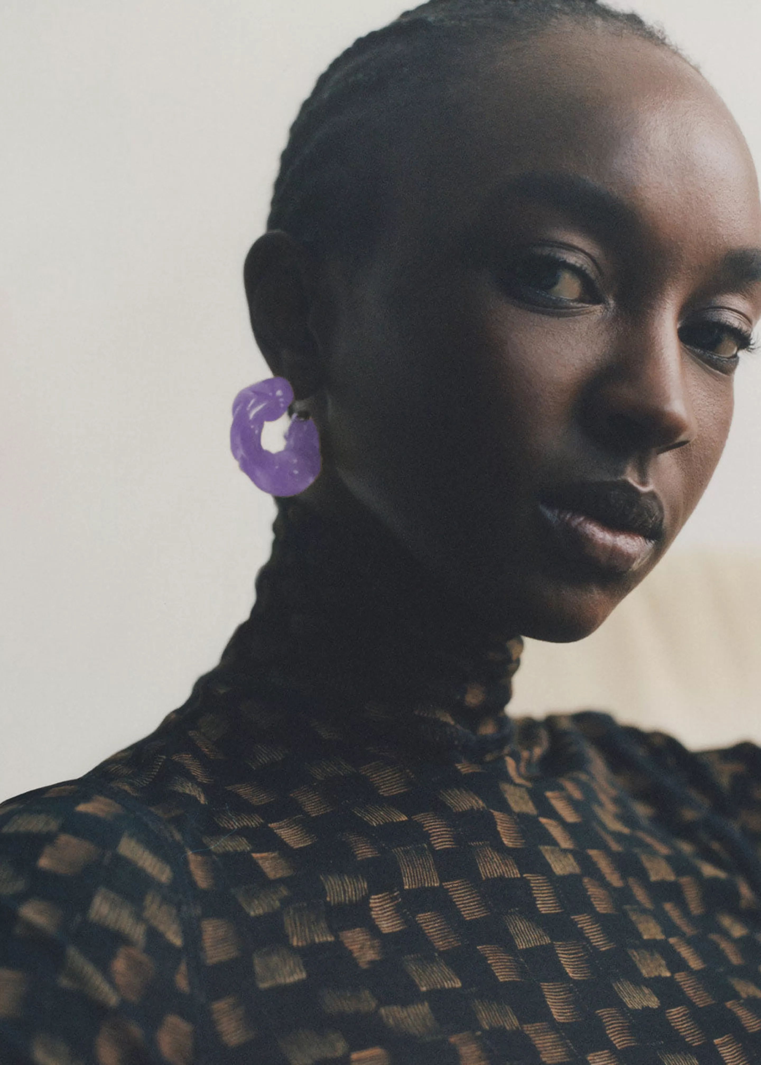 Accessories | The Frankie Shop Completedworks Ruffle Bio-Resin Earrings Lilac