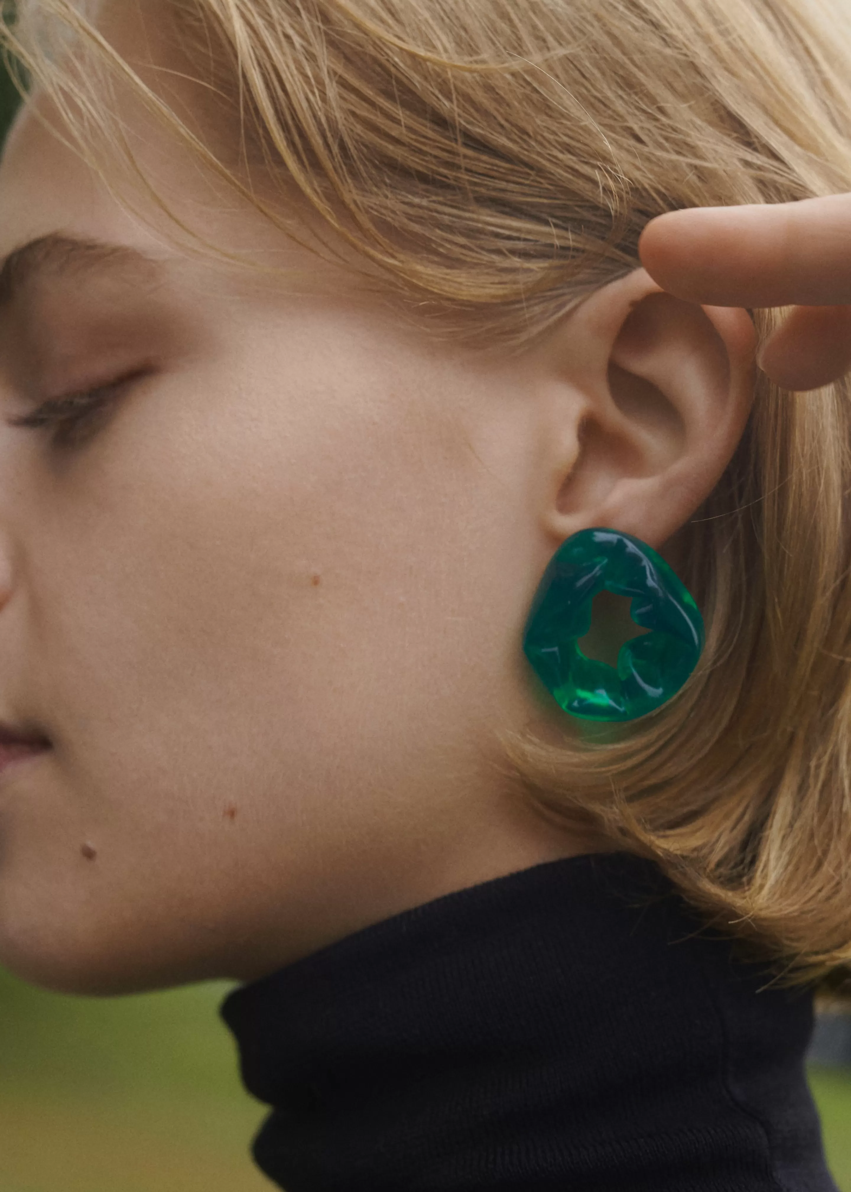 Accessories | The Frankie Shop Completedworks Scrunch Bio-Resin Earrings Green