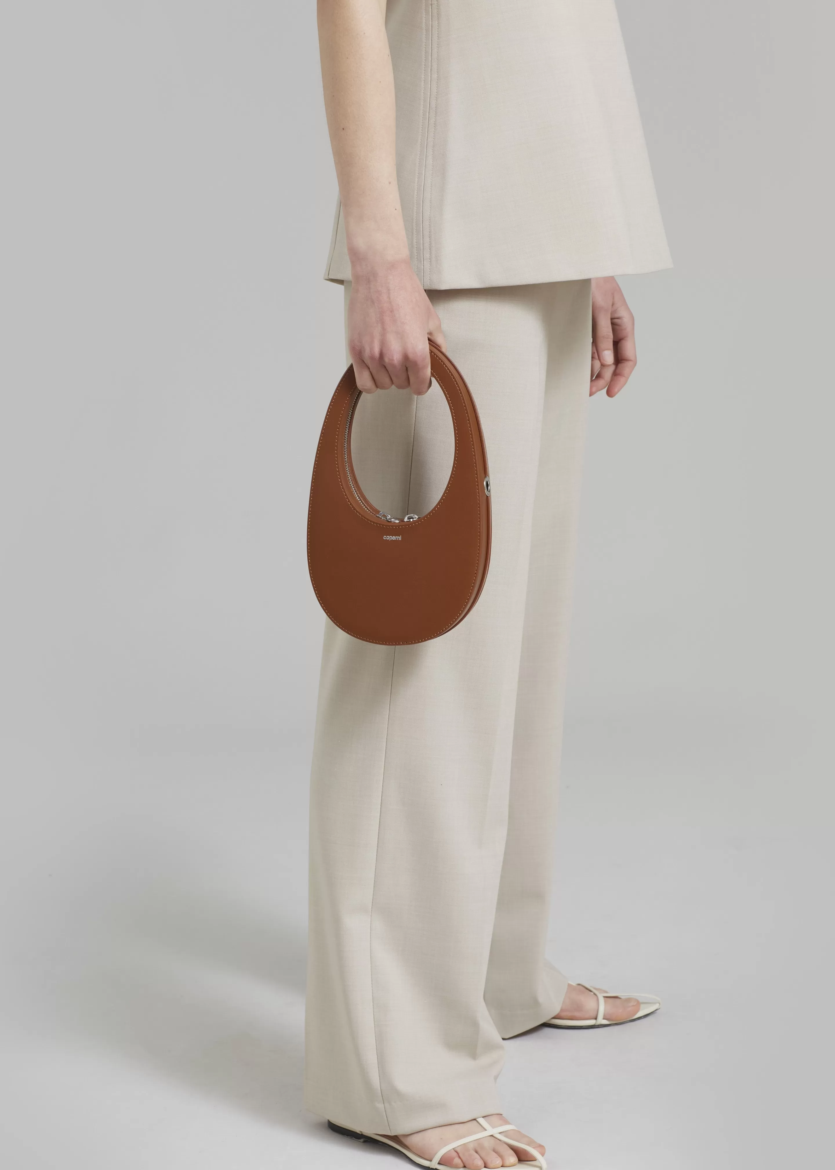 Accessories | The Frankie Shop Coperni Crossbody Mini Swipe Bag Camel