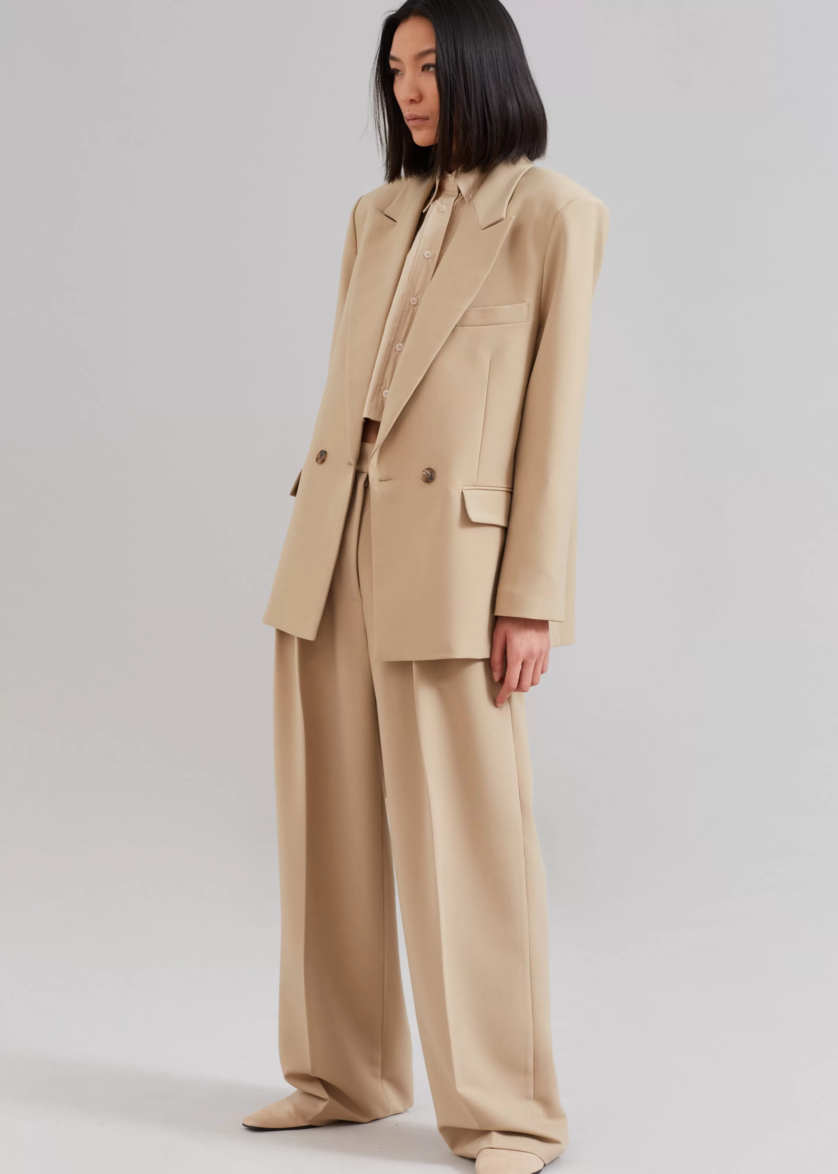 Outerwear | The Frankie Shop Corrin Blazer Beige