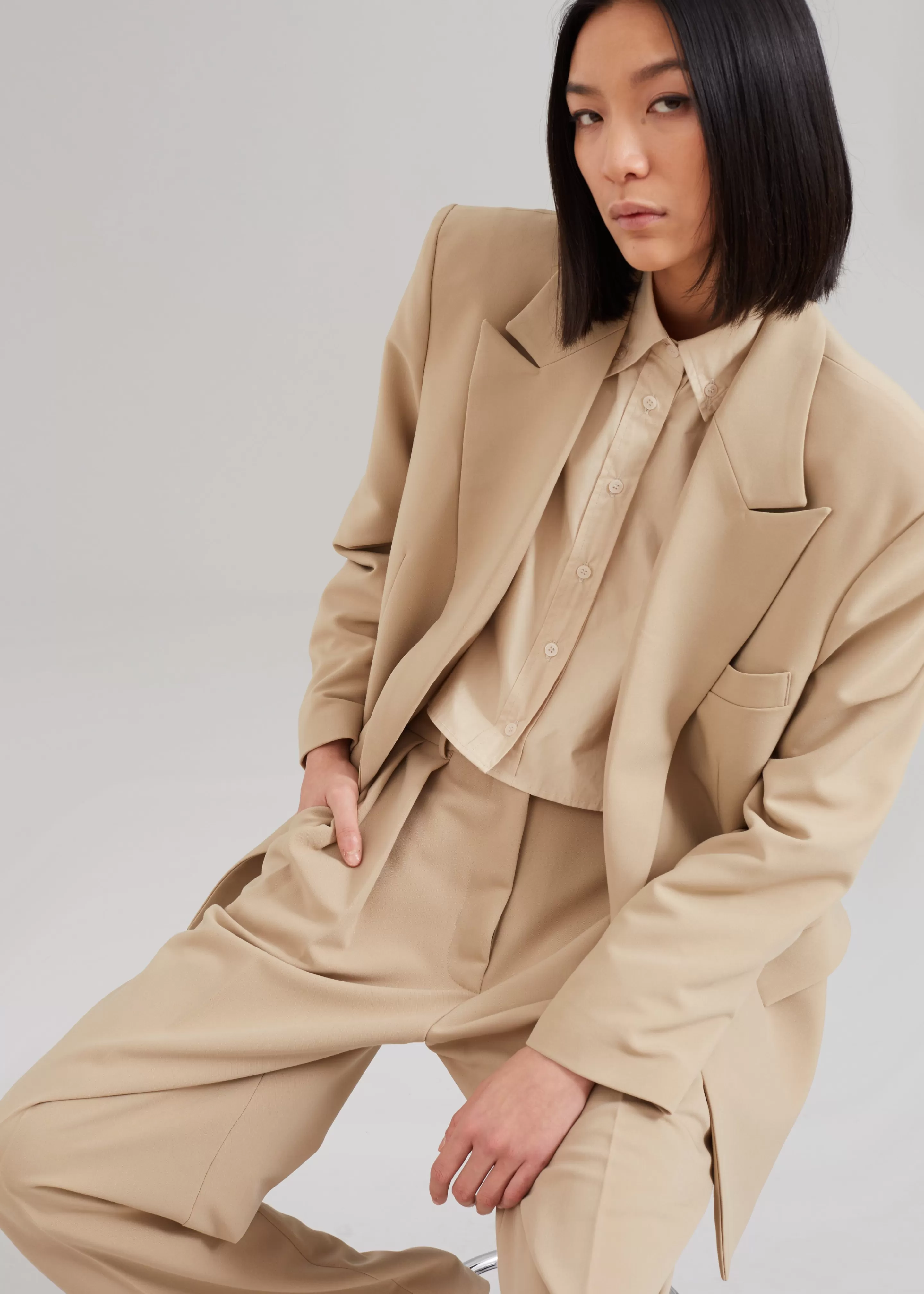 Outerwear | The Frankie Shop Corrin Blazer Beige