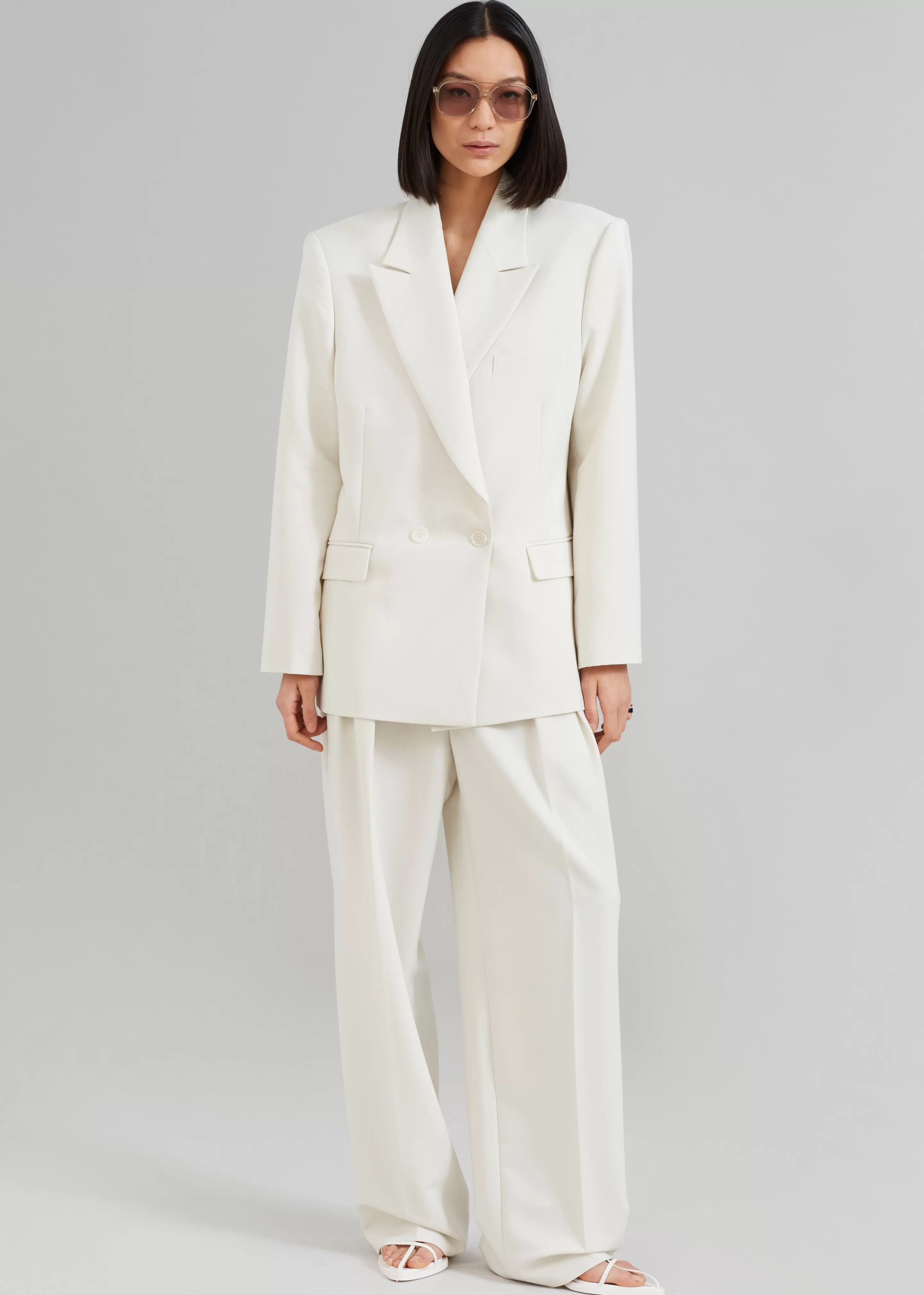 Outerwear | The Frankie Shop Corrin Blazer Ivory