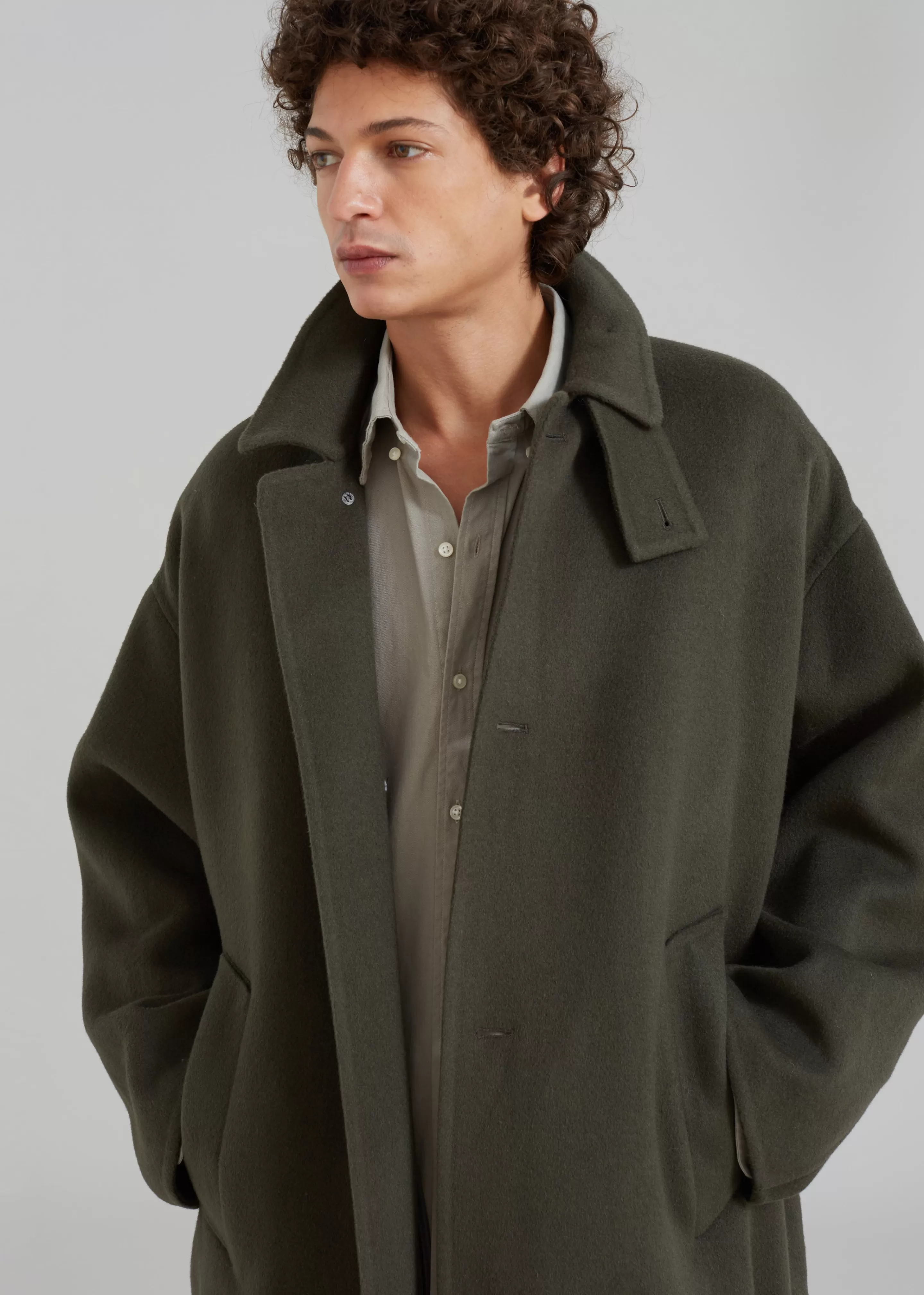 Outerwear | The Frankie Shop Croft Oversized Coat Olive