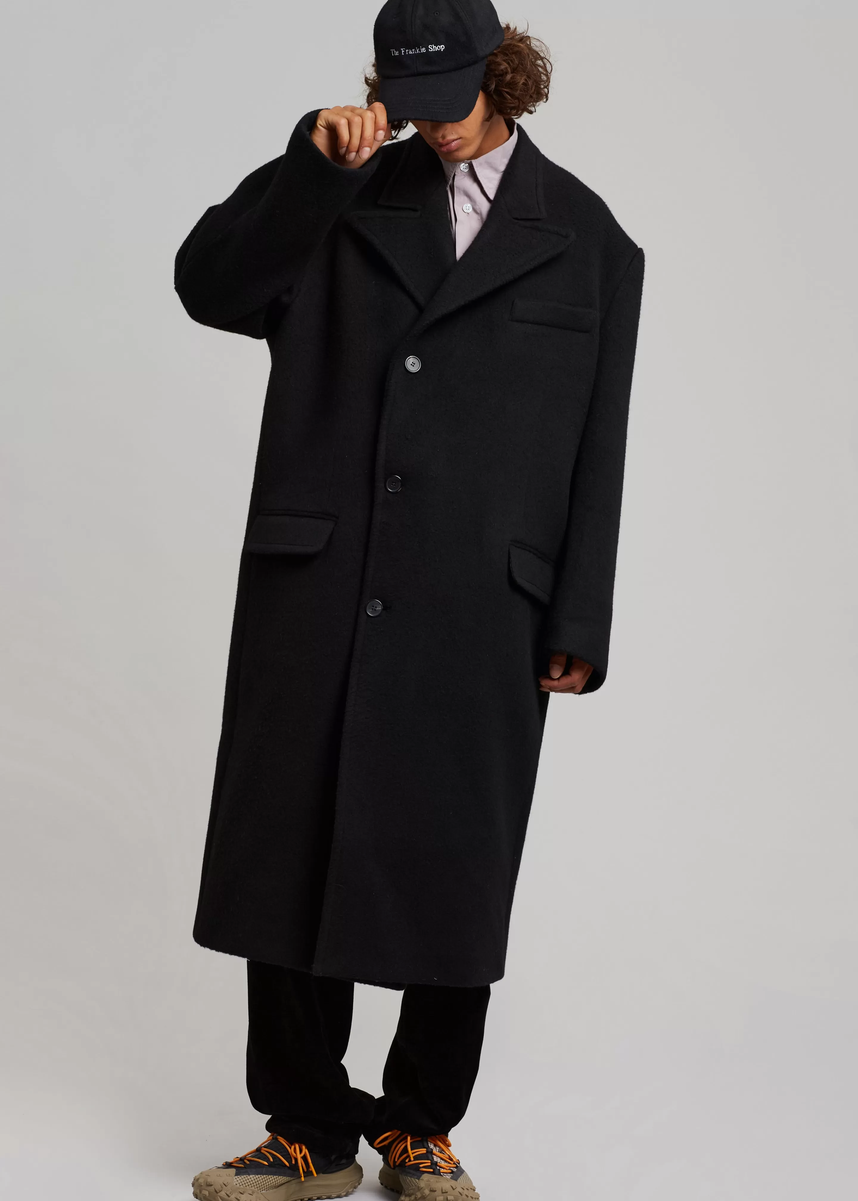 Outerwear | The Frankie Shop Curtis Oversized Coat Black