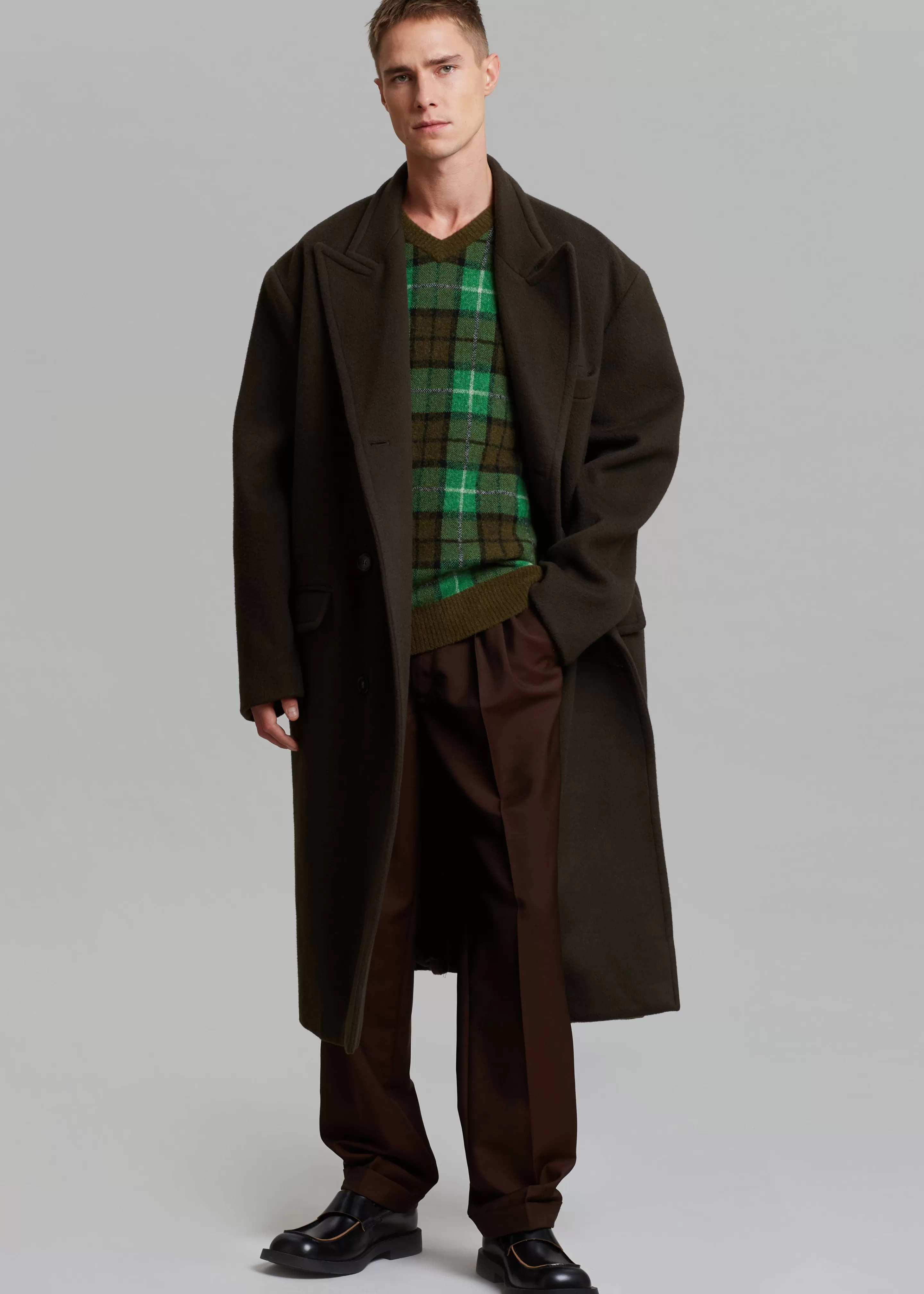 Outerwear | The Frankie Shop Curtis Oversized Coat Dark Brown