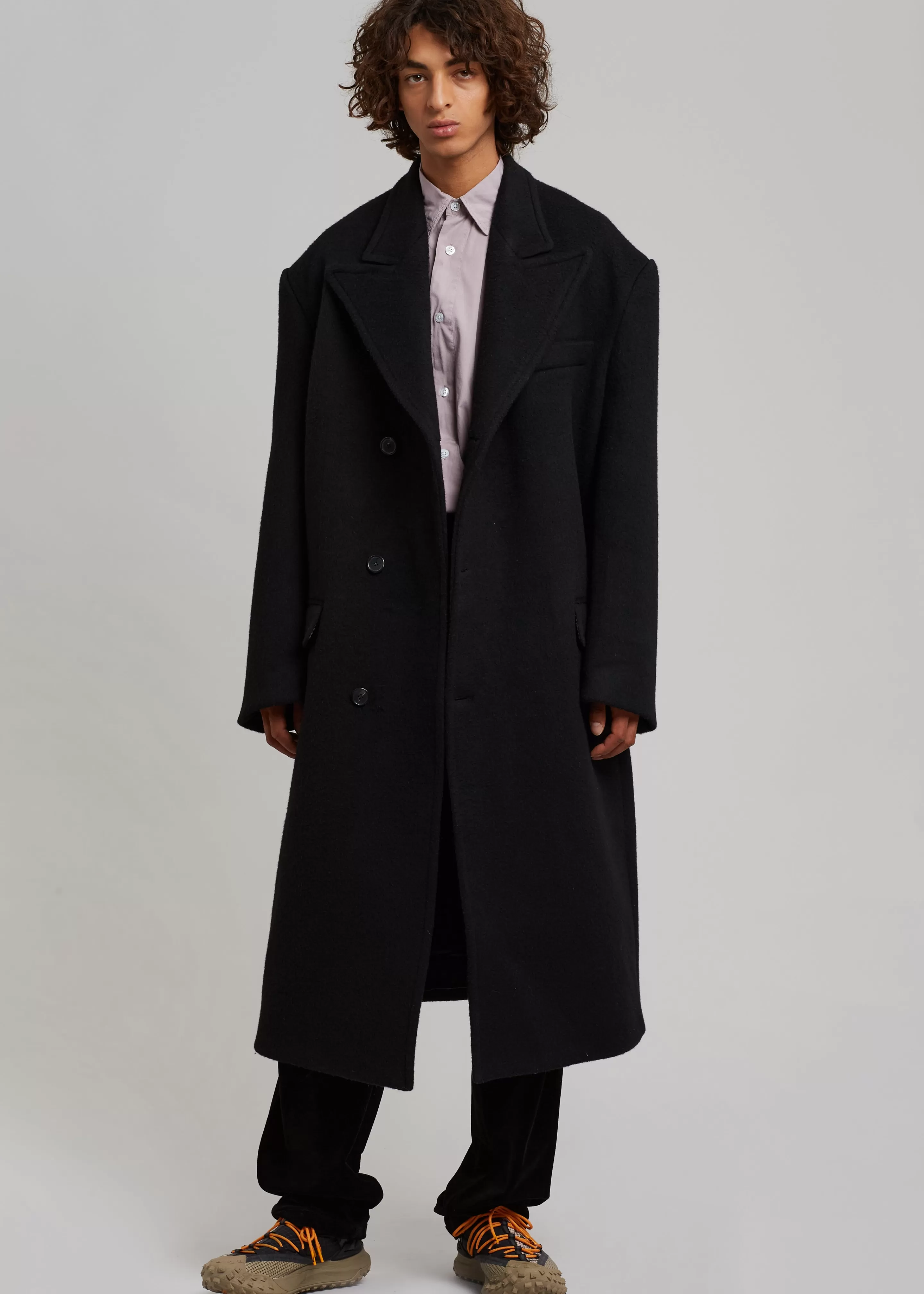 Outerwear | The Frankie Shop Curtis Oversized Coat Black