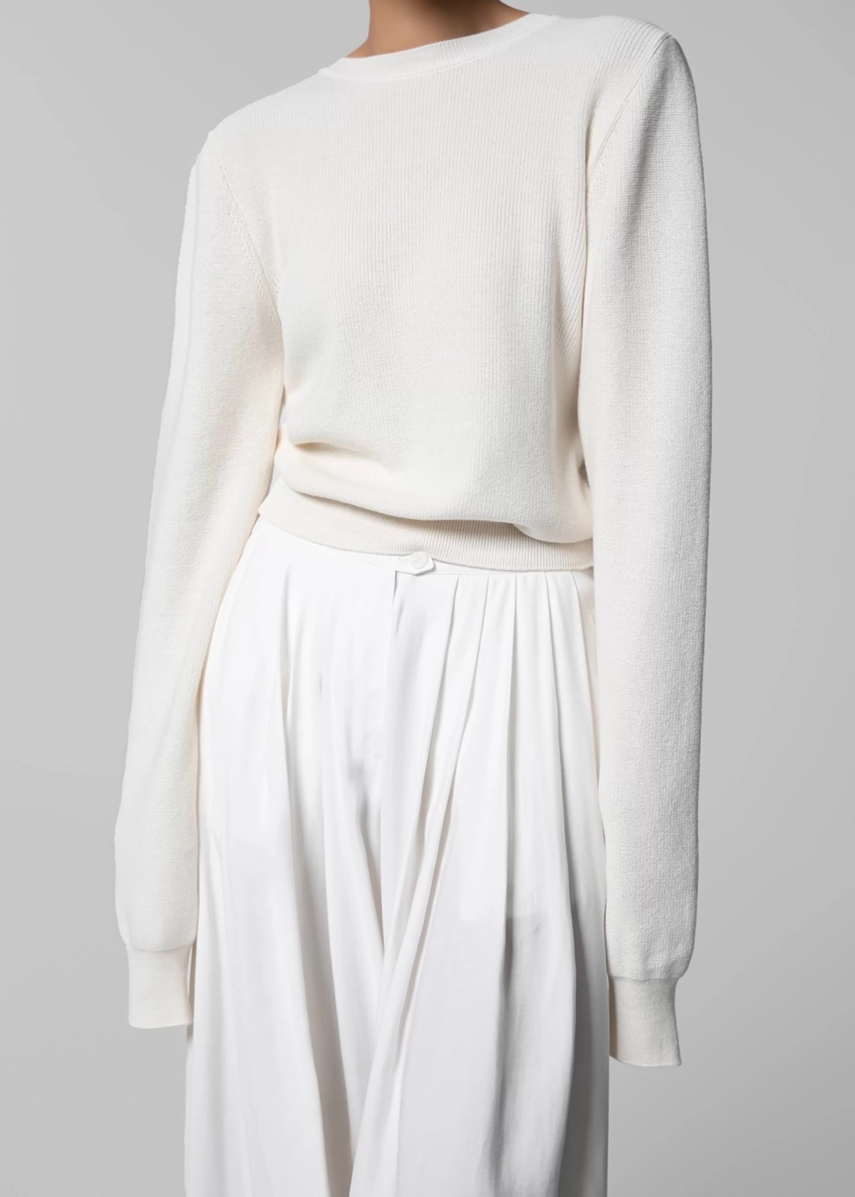 Knitwear | The Frankie Shop Darcey Twisted Knit Top Cream