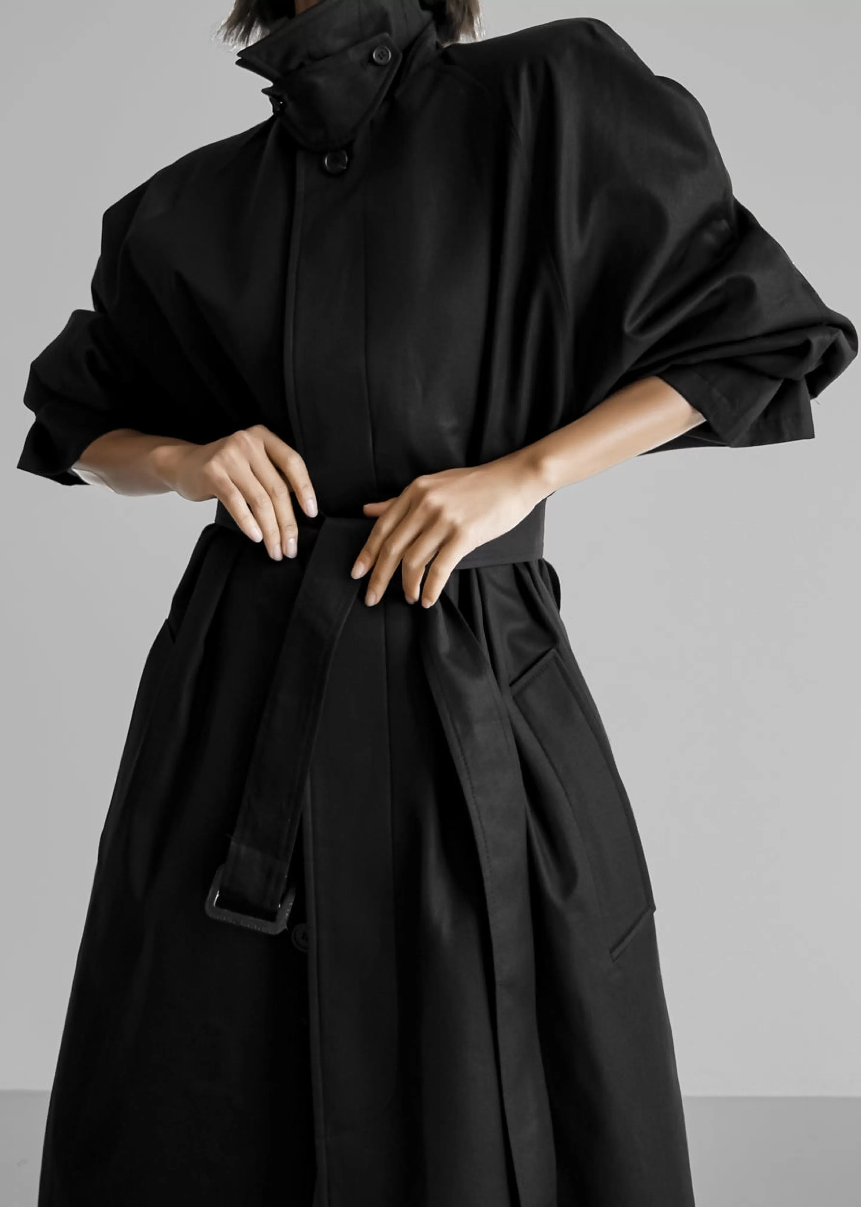 Outerwear | The Frankie Shop Decima Trench Coat Black