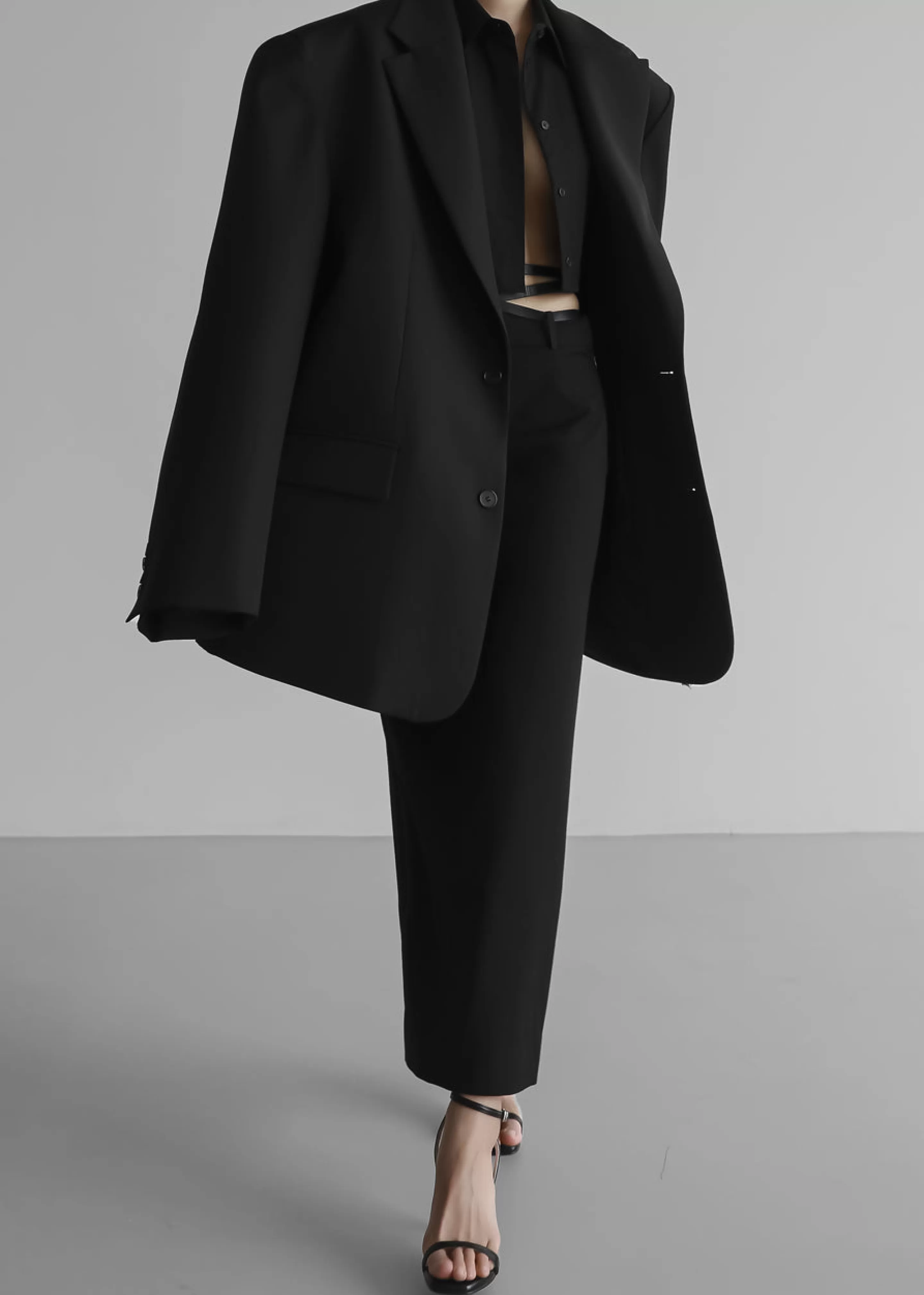 Outerwear | The Frankie Shop Dee Maxi Oversized Blazer Black