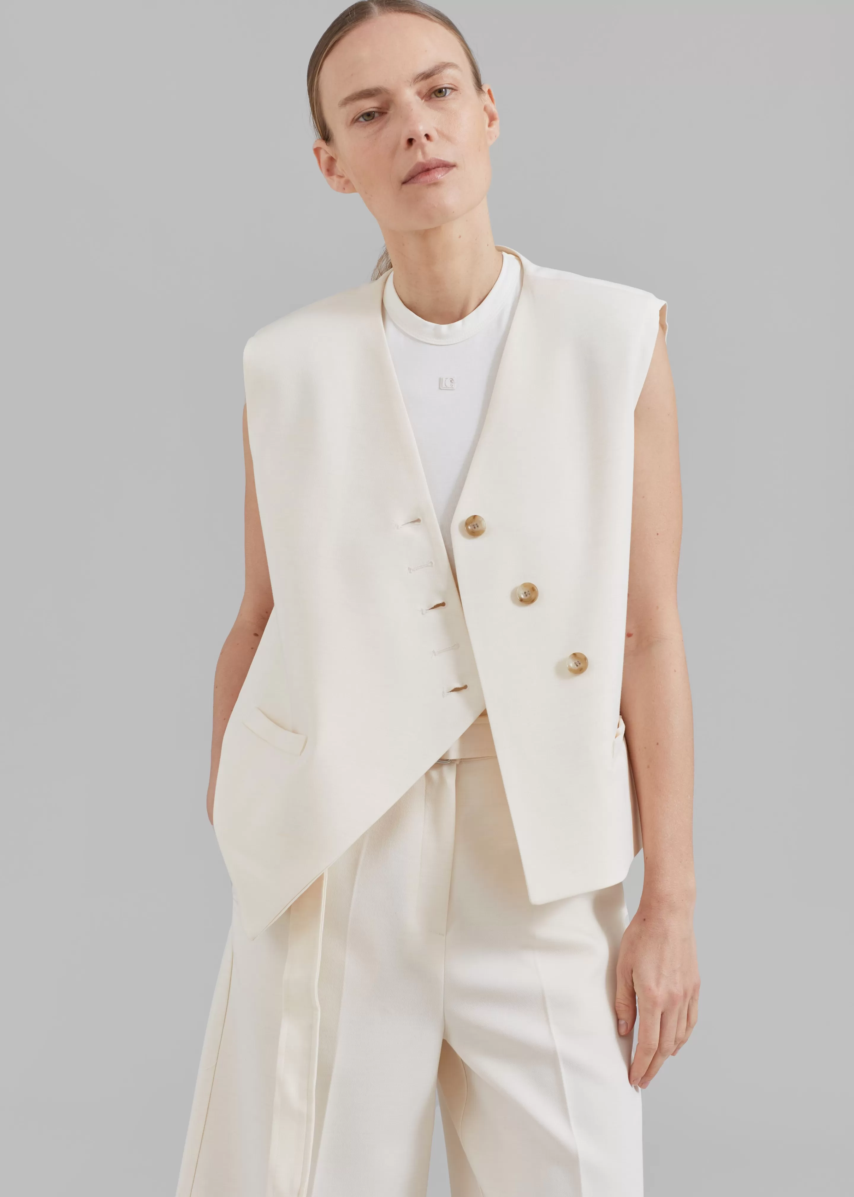 Outerwear | The Frankie Shop Delphi Vest Cream