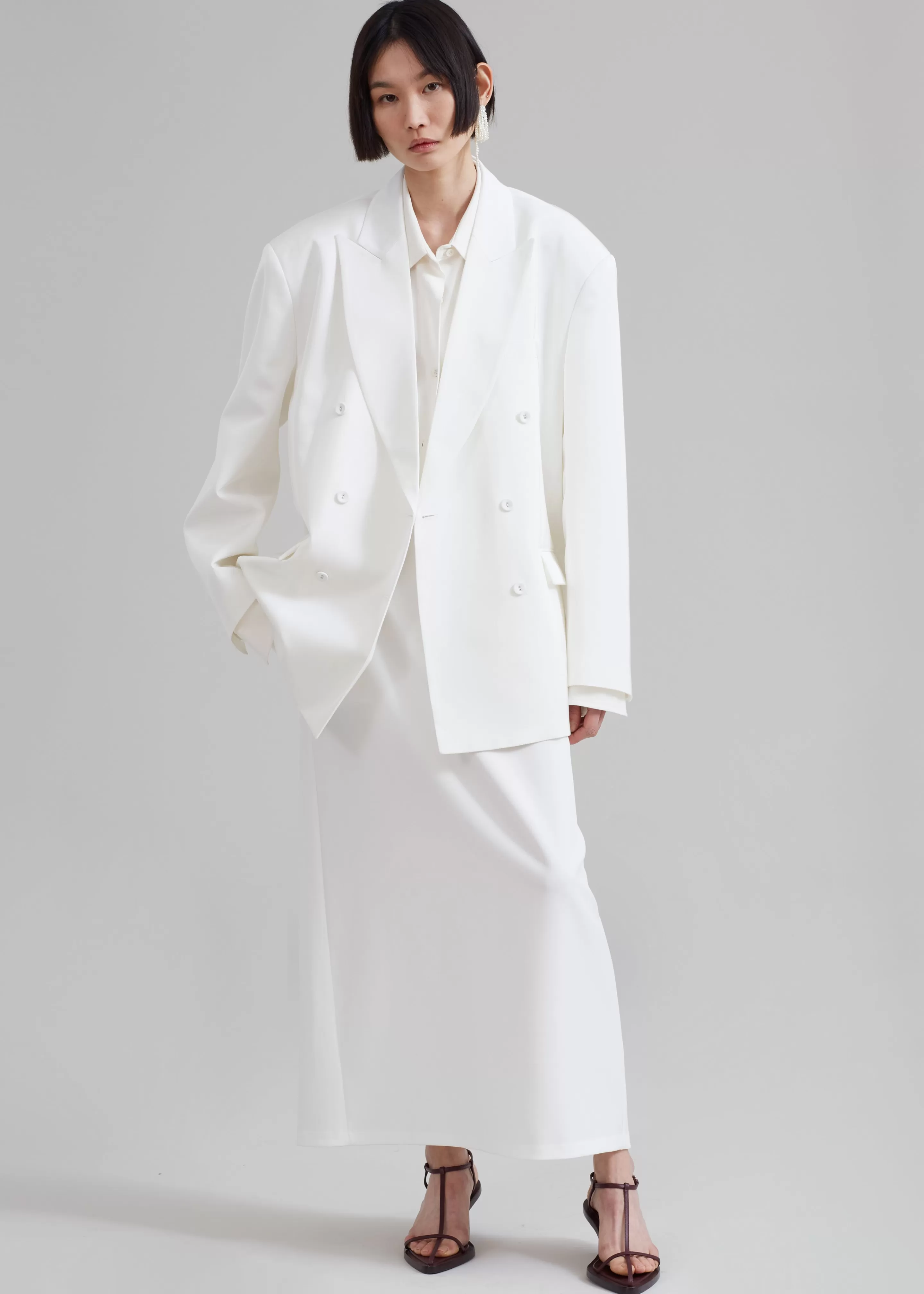 Outerwear | The Frankie Shop Demi Blazer White