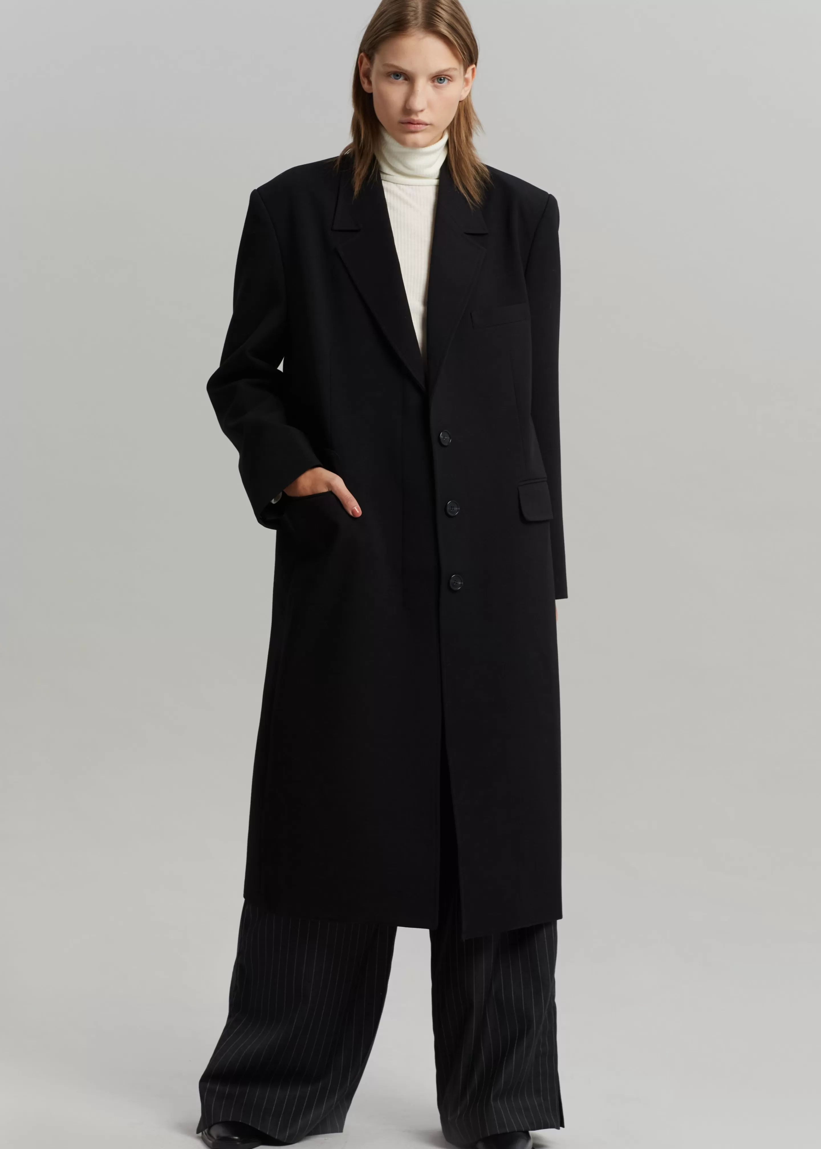 Outerwear | The Frankie Shop Eevi Overcoat Black