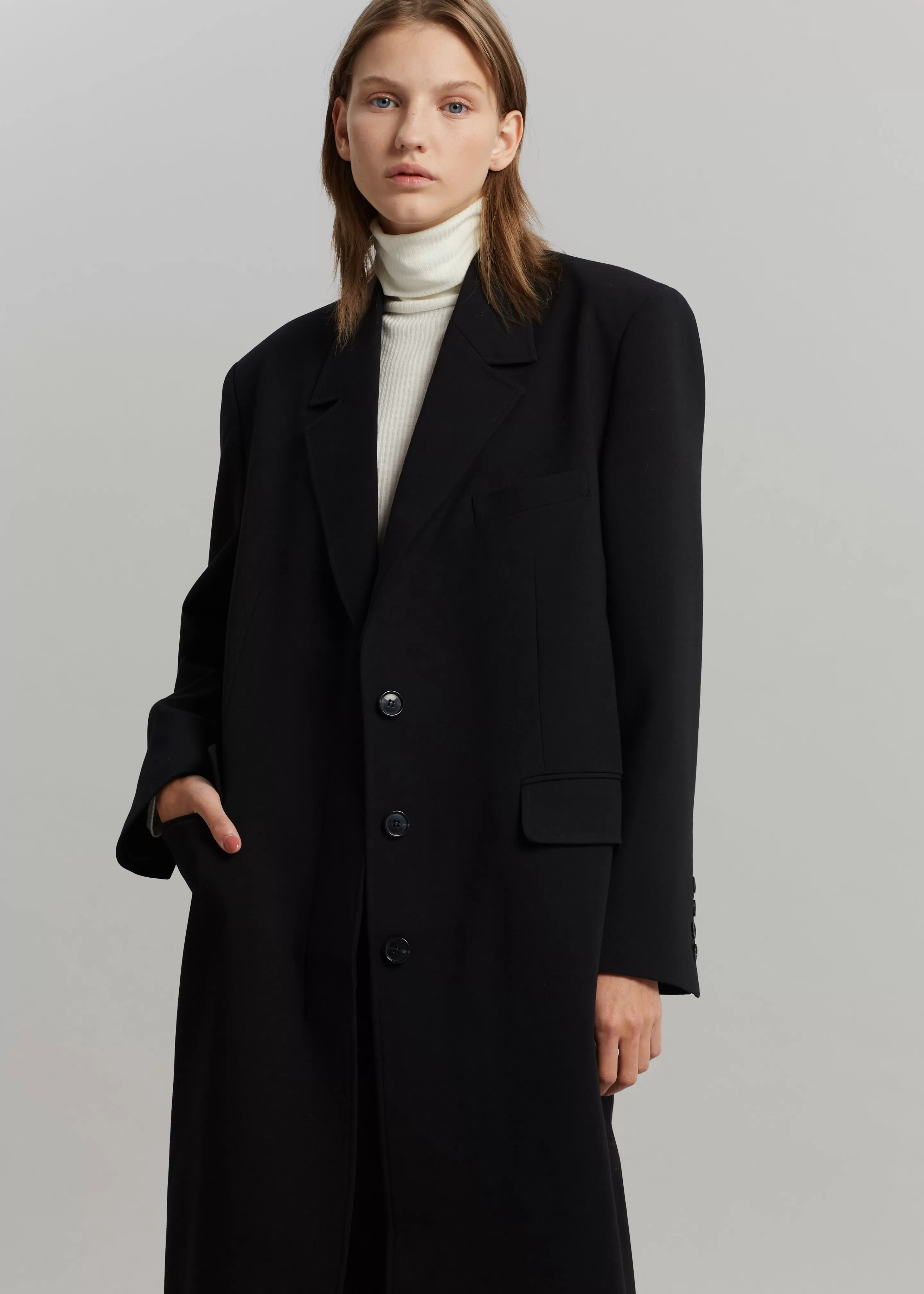 Outerwear | The Frankie Shop Eevi Overcoat Black