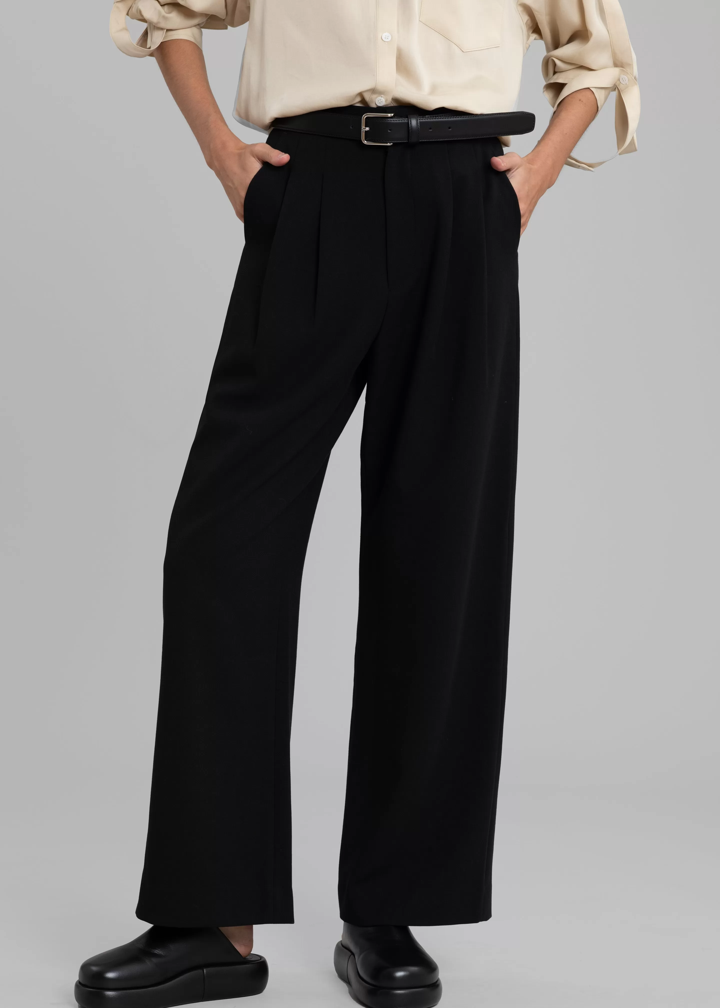 Bottoms | The Frankie Shop Eevi Wide Pants Black