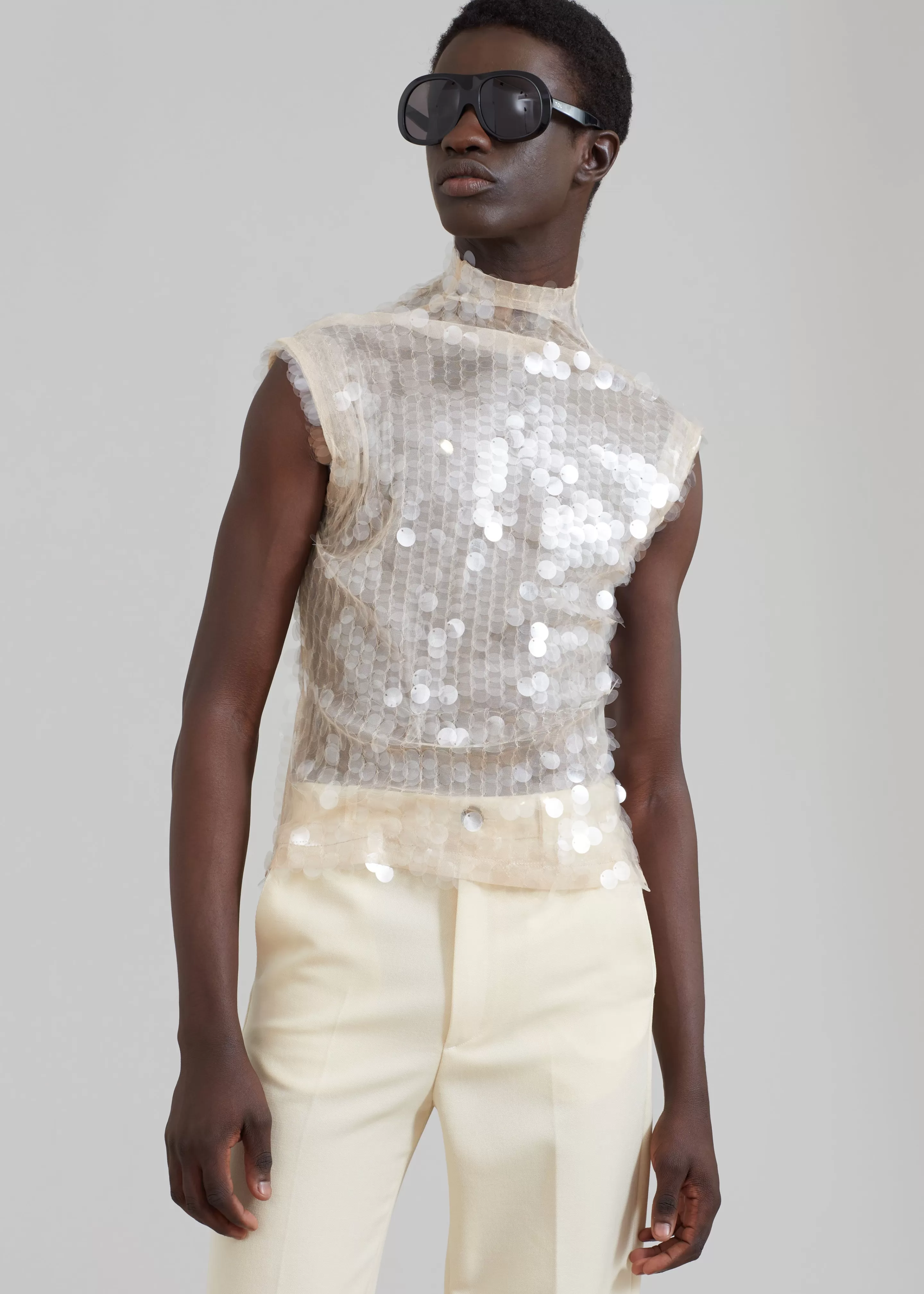 Tops | The Frankie Shop Egonlab Sequins Top Sequin Transparent