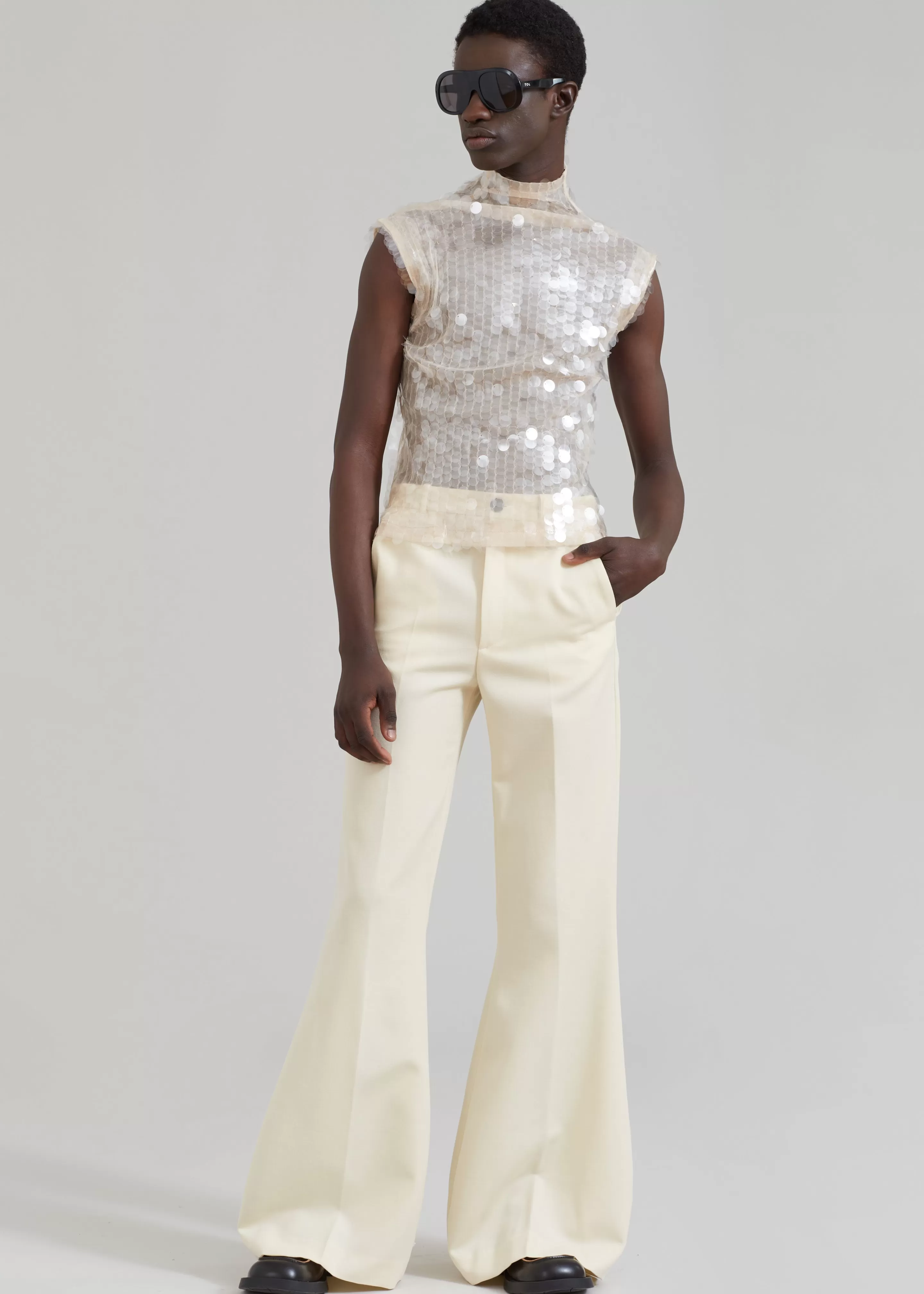 Tops | The Frankie Shop Egonlab Sequins Top Sequin Transparent