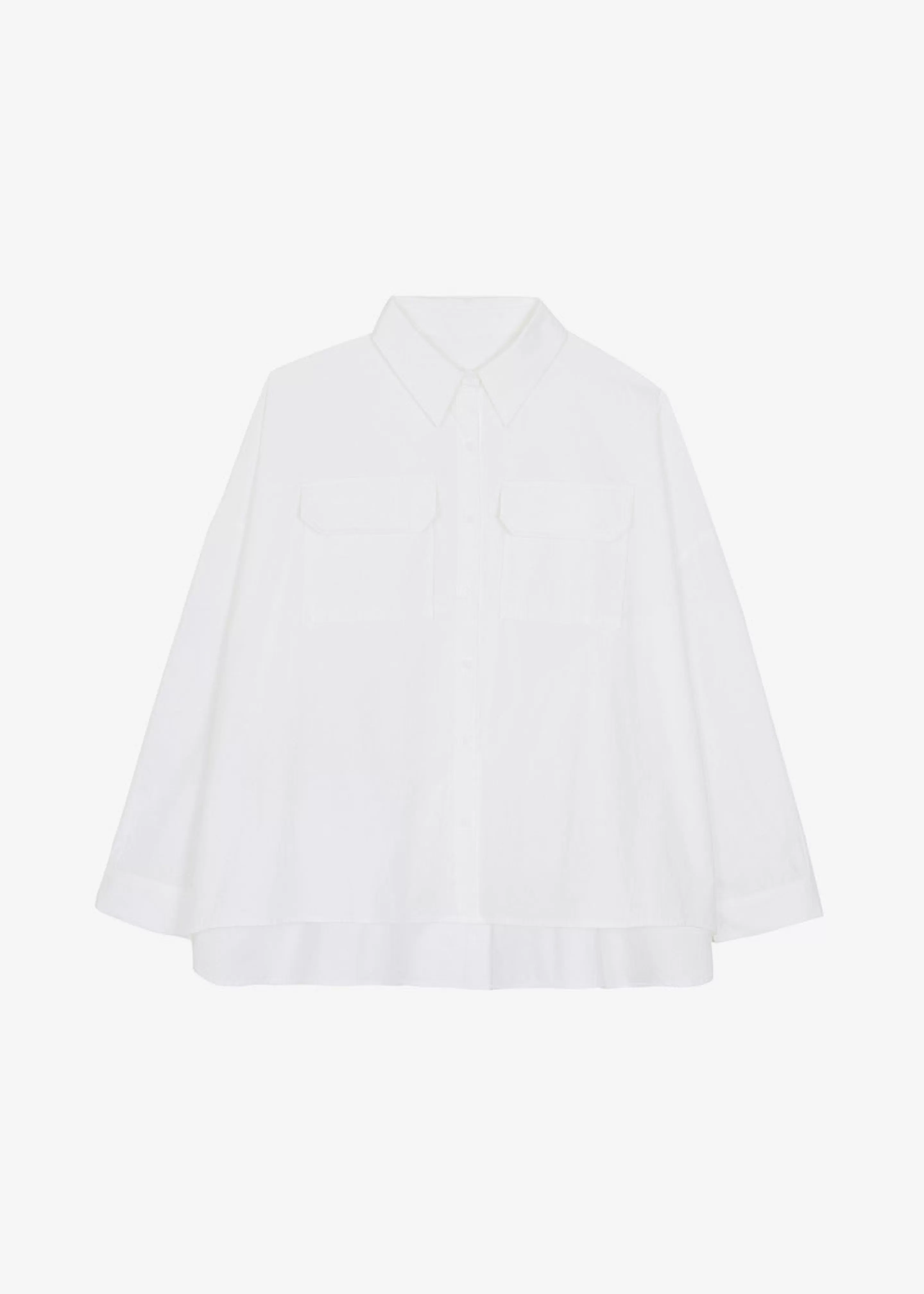 Tops | The Frankie Shop Elara Oversized Shirt Optic White