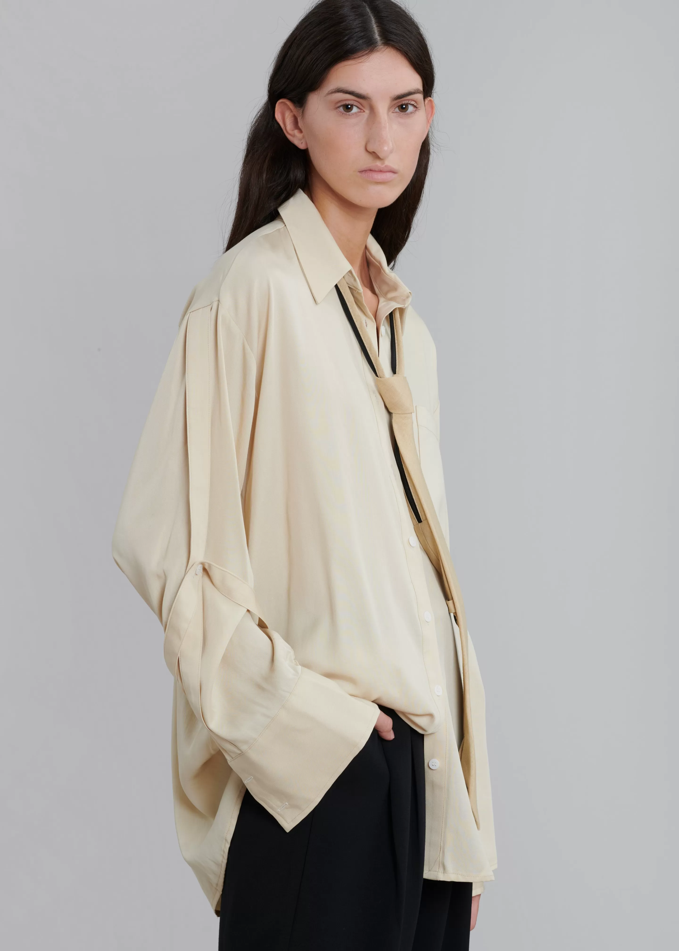 Tops | The Frankie Shop Elsa Shirt Beige