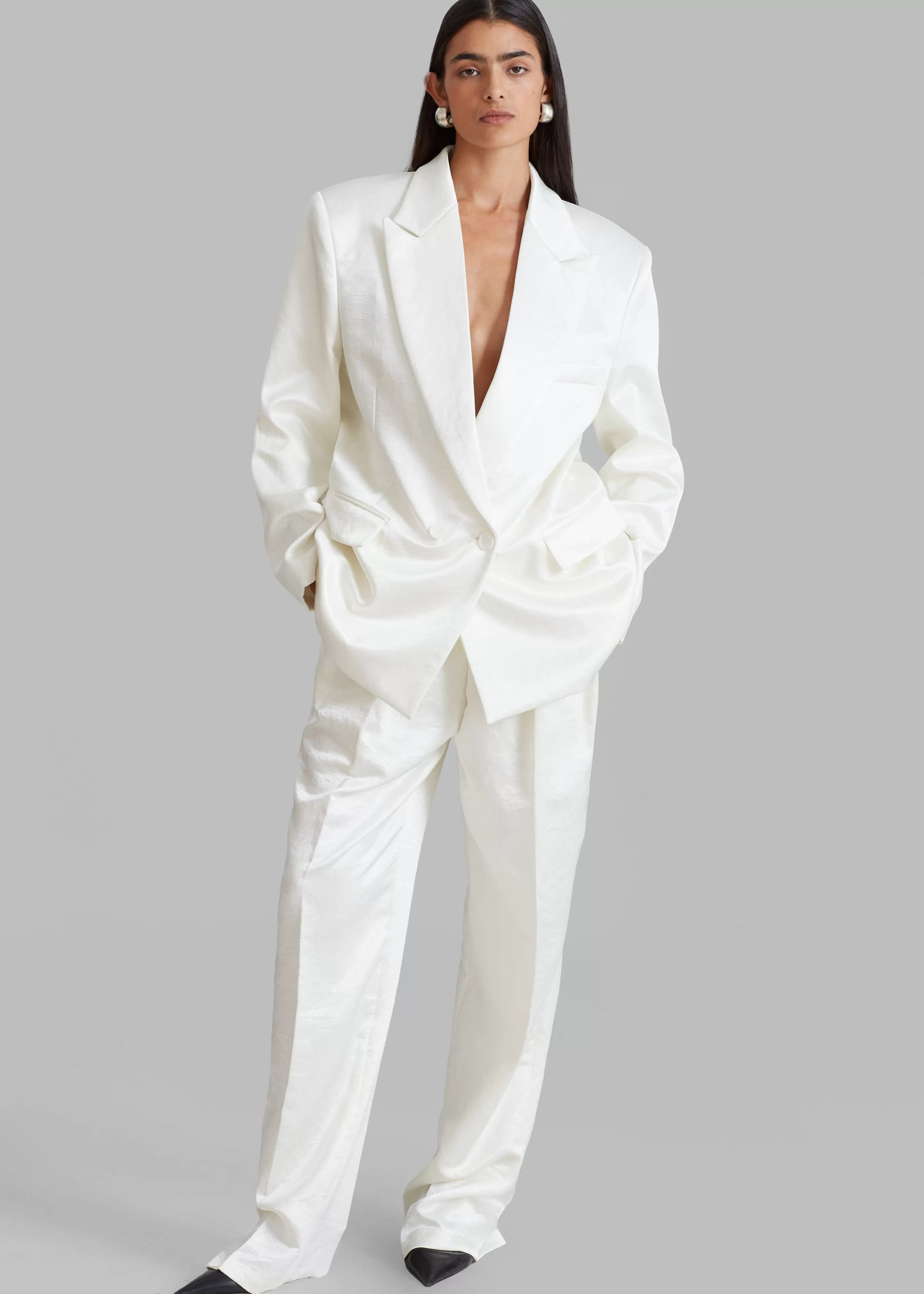 Outerwear | The Frankie Shop Elvira Blazer Ivory