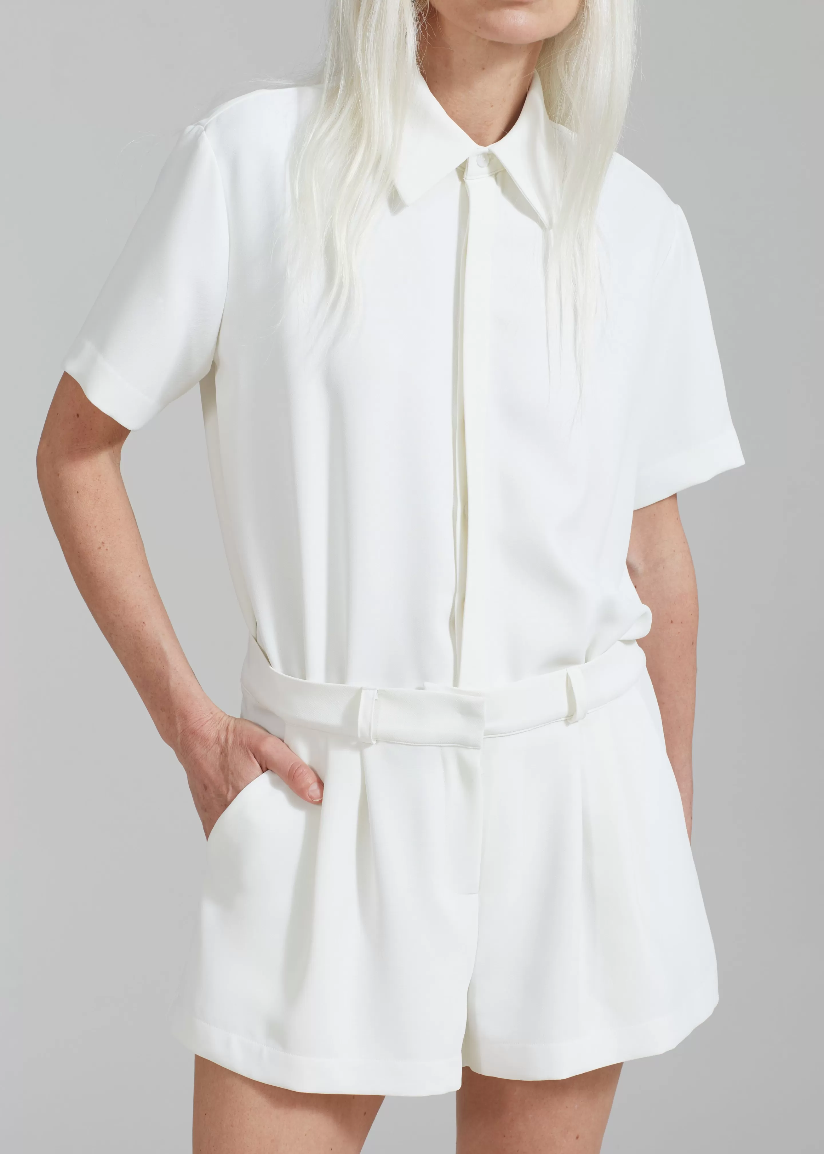 Jumpsuits | The Frankie Shop Faith Romper White