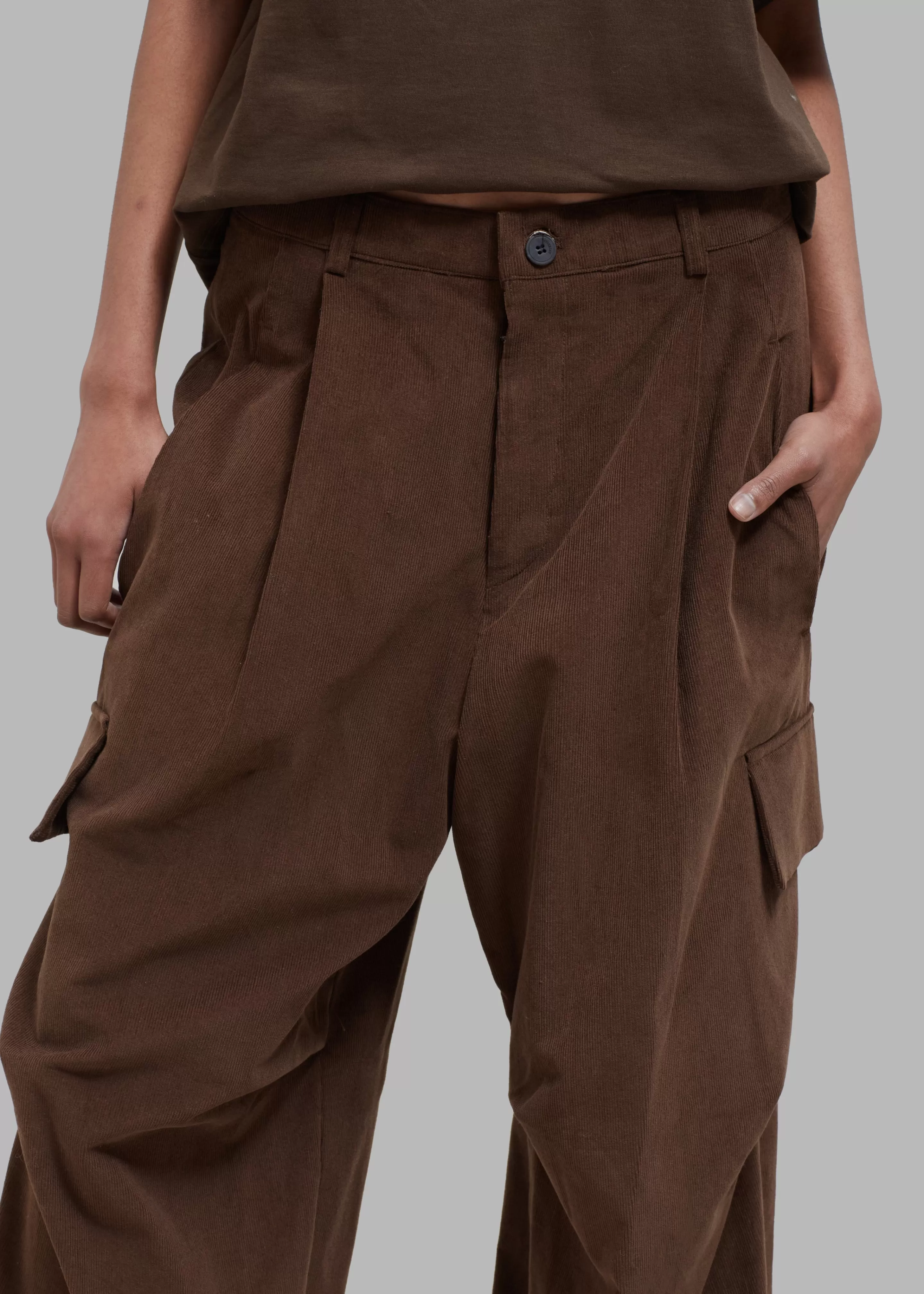 Bottoms | The Frankie Shop Garnett Corduroy Pants Brown