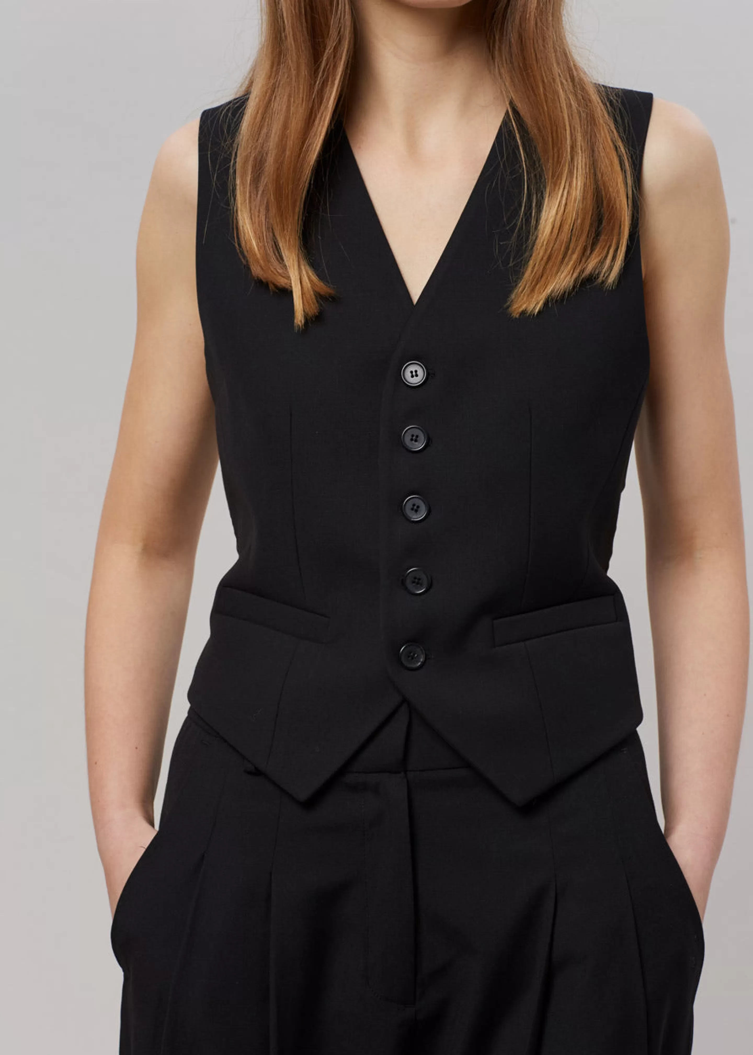 Outerwear | The Frankie Shop Gelso Waistcoat Black