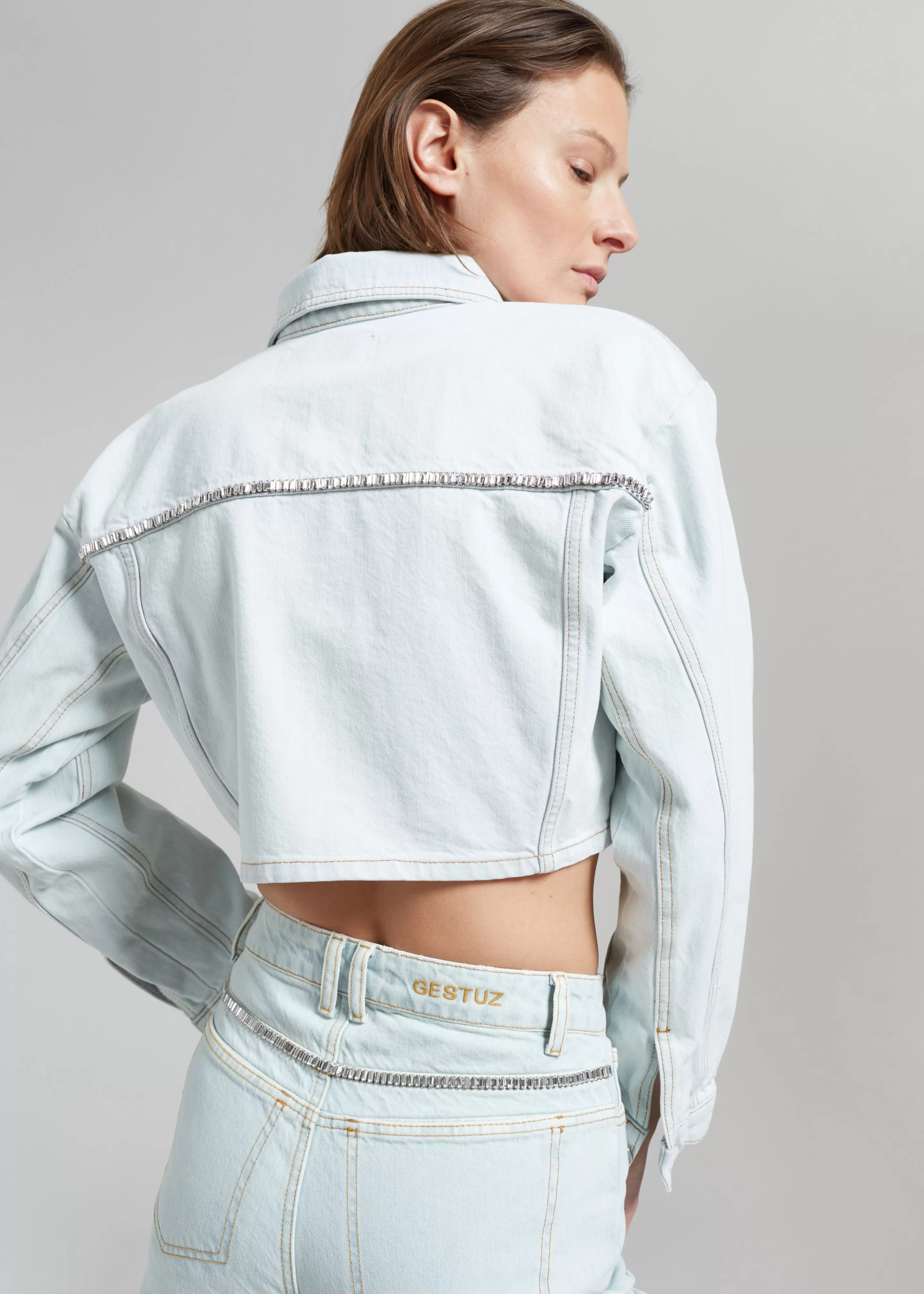 Outerwear | The Frankie Shop Gestuz Caliagz Denim Jacket Light Blue