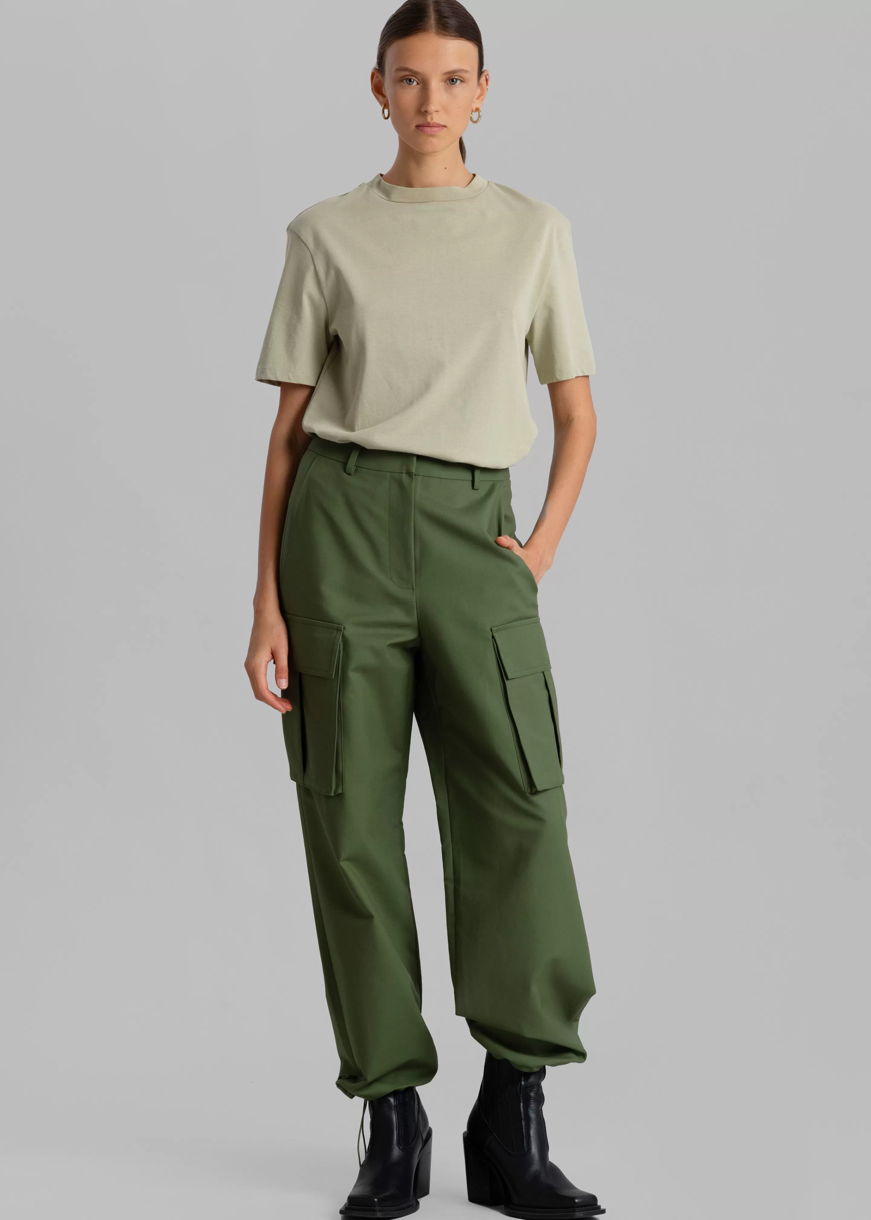 Bottoms | The Frankie Shop Gia Cargo Pants Olive