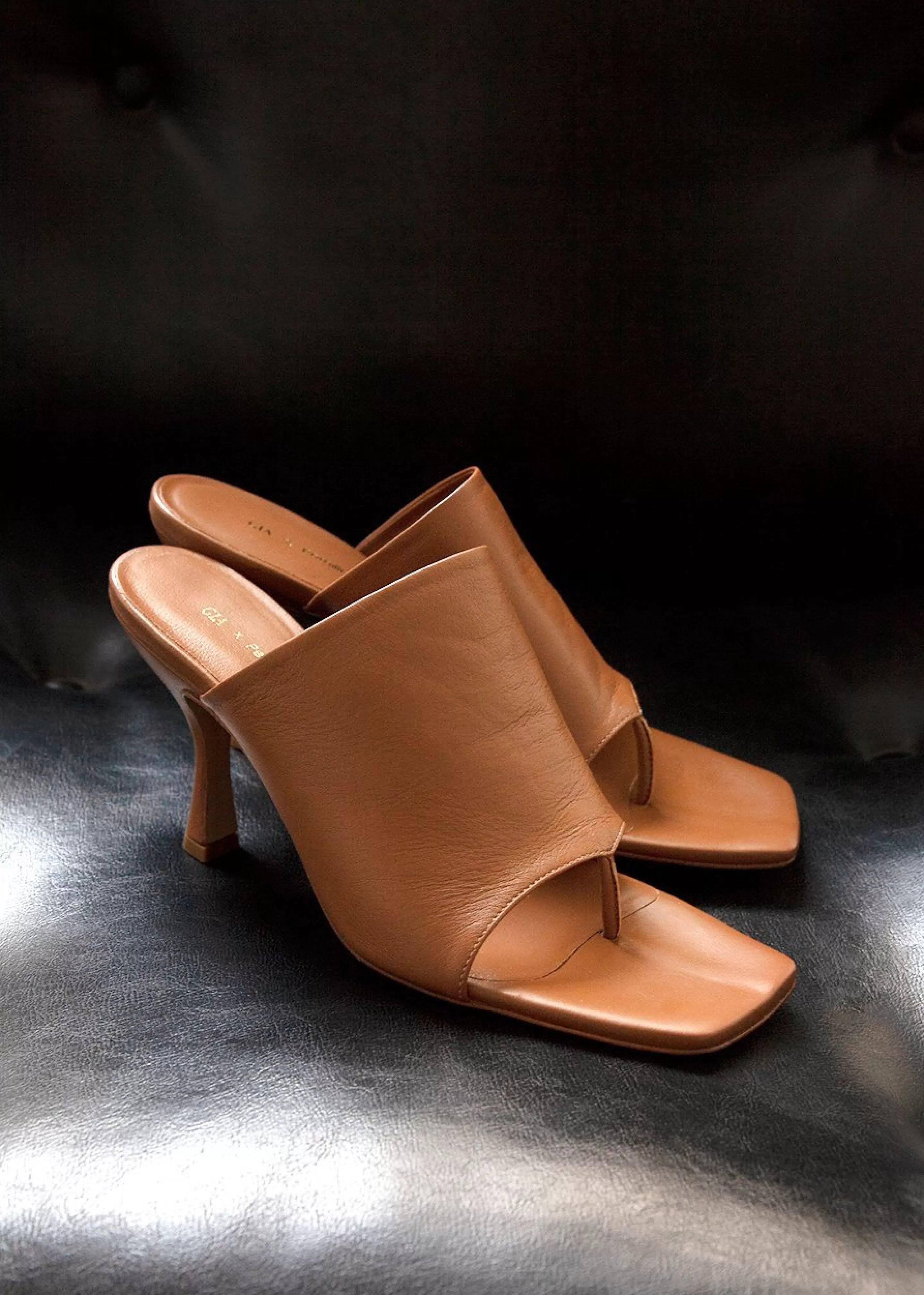 Shoes | The Frankie Shop Gia X Pernille Teisbaek Leather Mule Sandal Brown