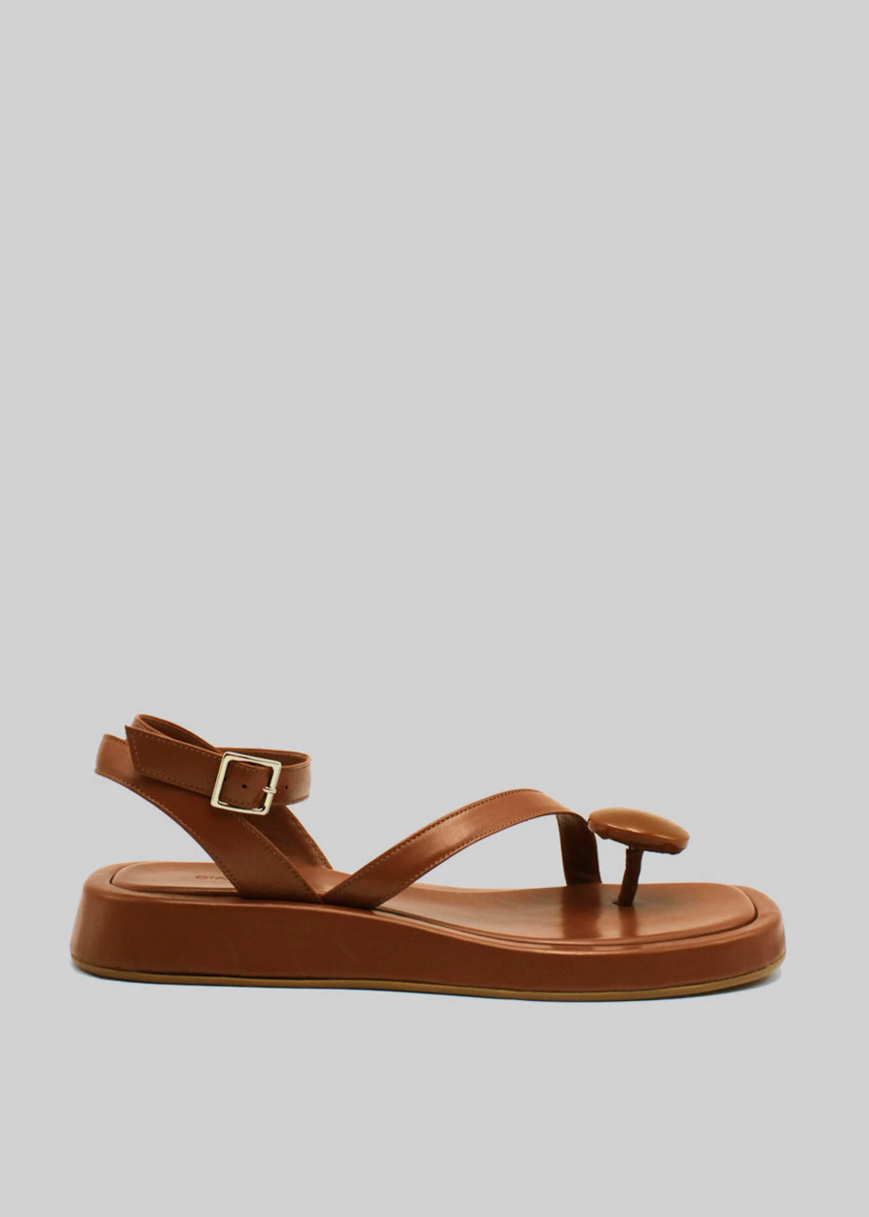 Shoes | The Frankie Shop Gia X Rhw Rosie Flat Wrap Sandal Brown