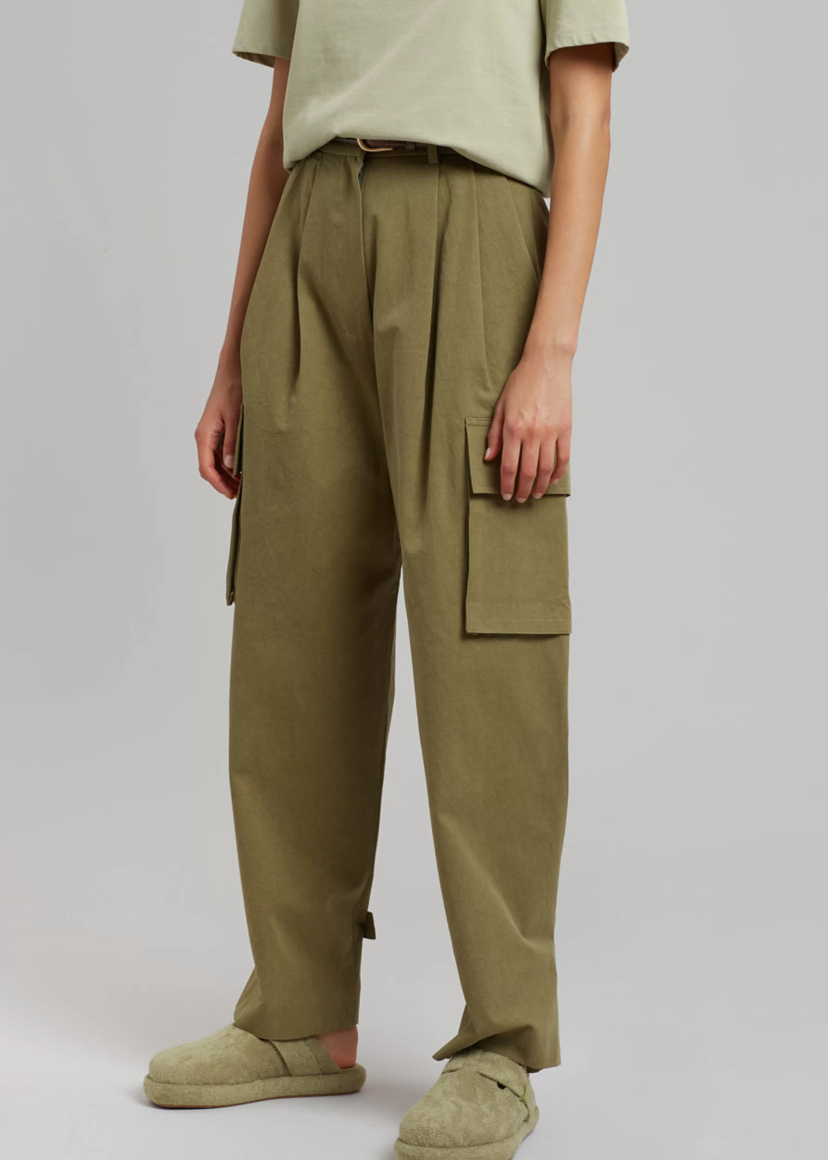 Bottoms | The Frankie Shop Gianna Cargo Pants Olive