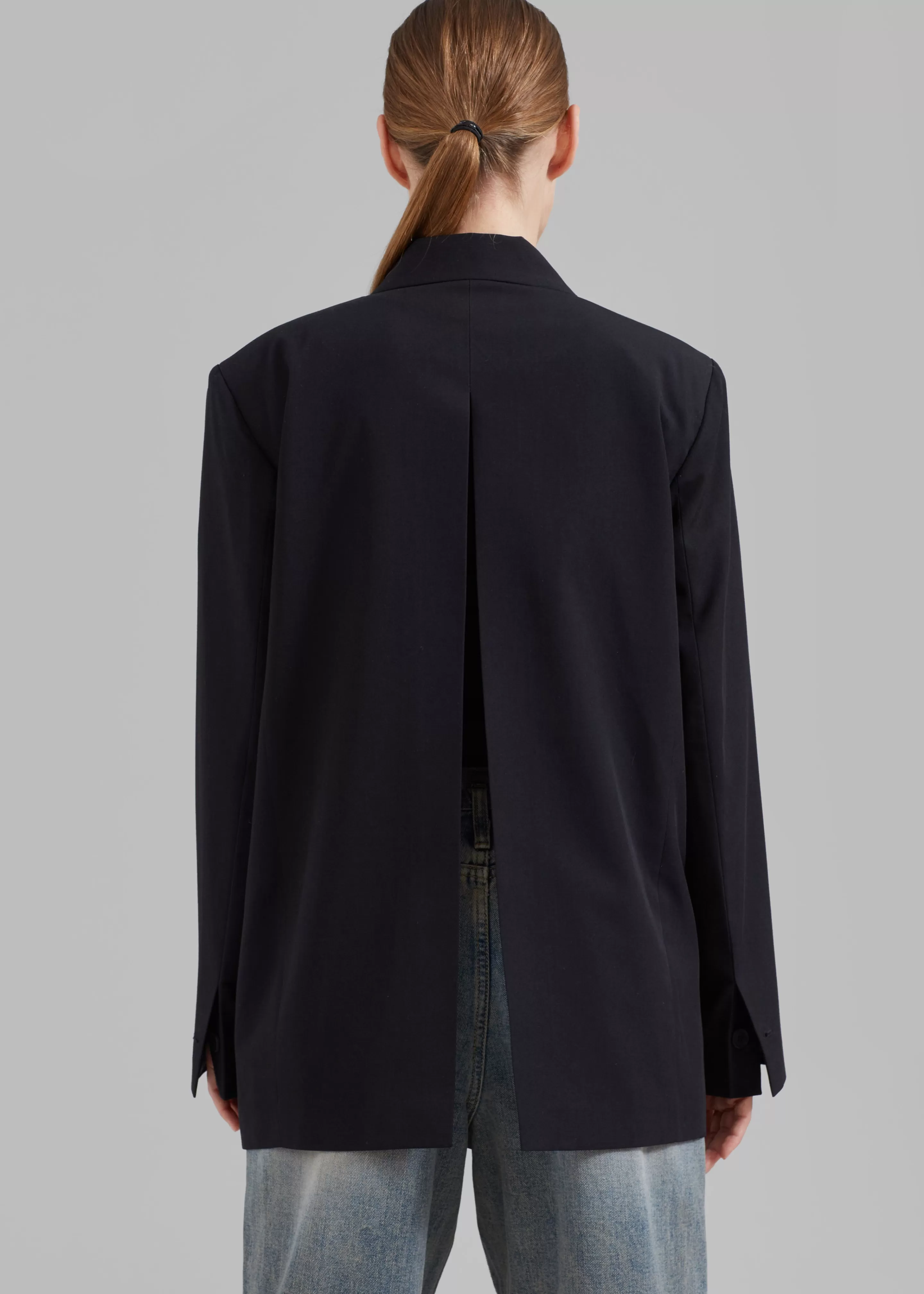 Outerwear | The Frankie Shop Girona Open Back Blazer Black