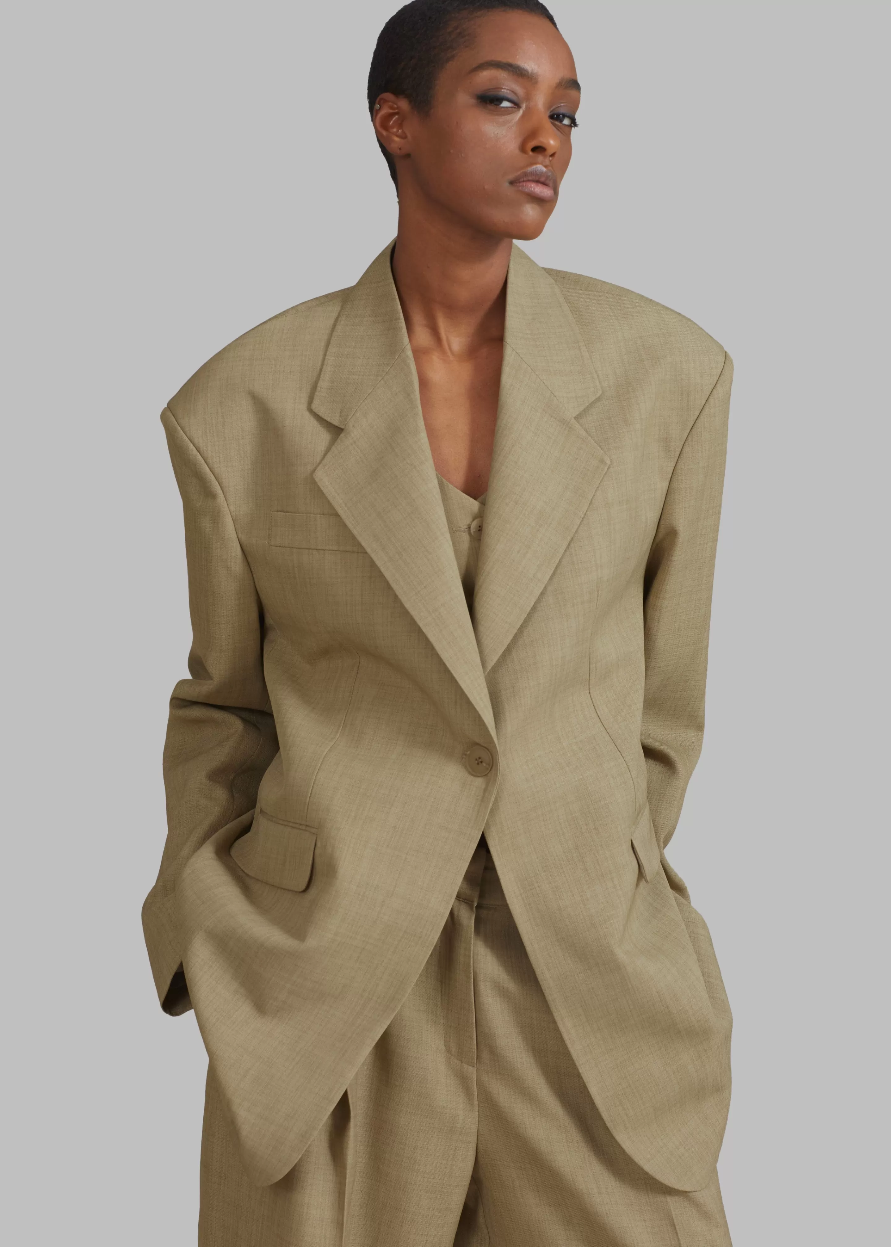 Outerwear | The Frankie Shop Gladys Blazer Khaki