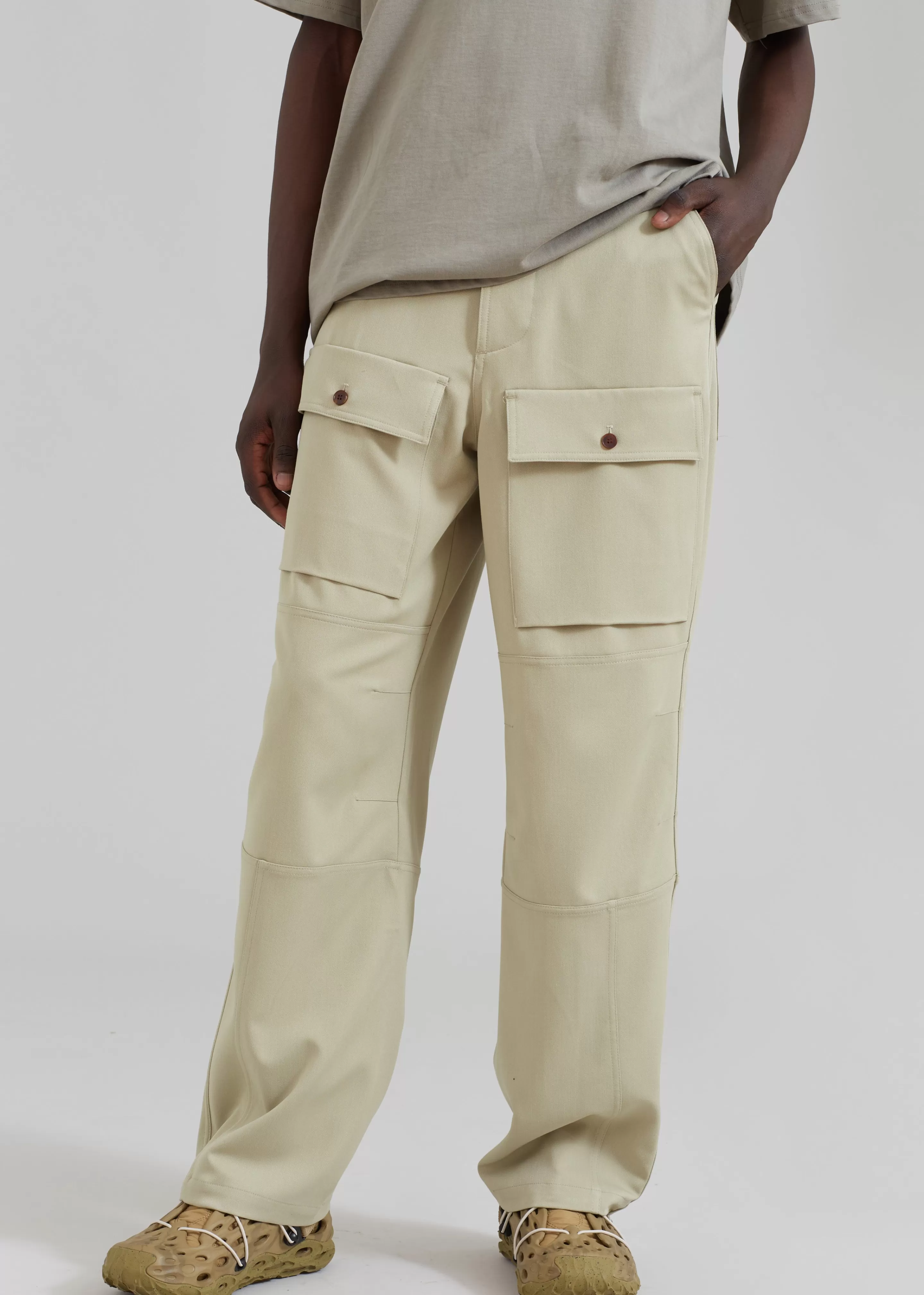 Bottoms | The Frankie Shop Grant Cargo Pants Slate Green